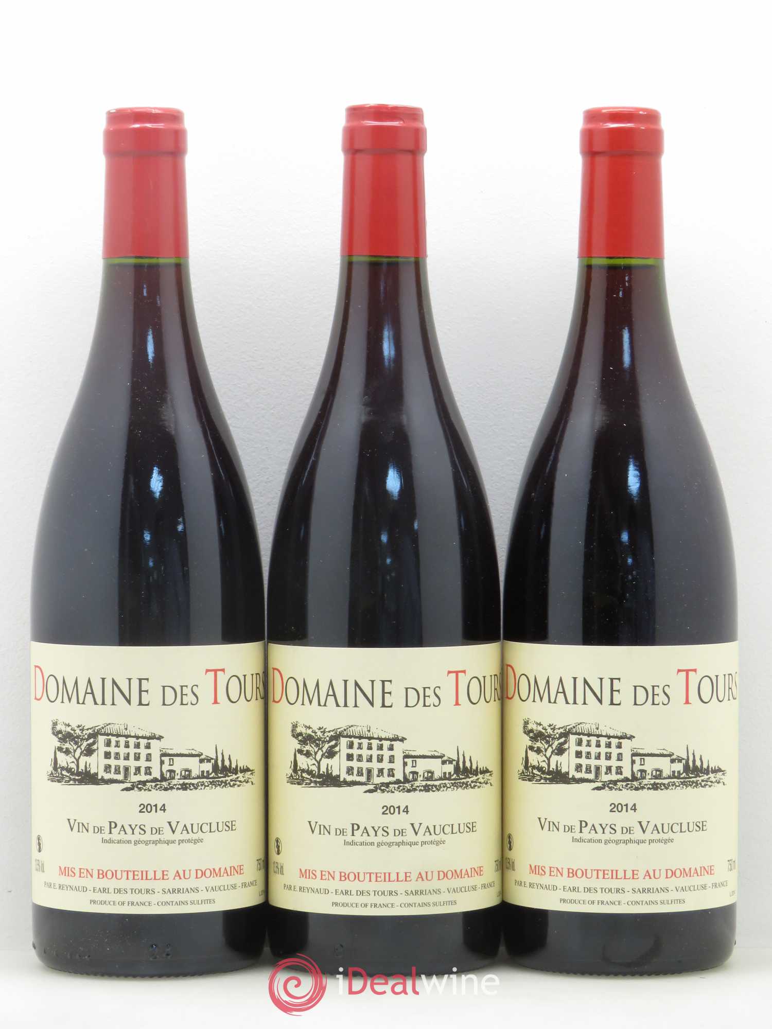 Vaucluse (Vin de Pays de Vaucluse) Domaine des Tours Emmanuel Reynaud 2014 - Lot de 3 bouteilles - 0