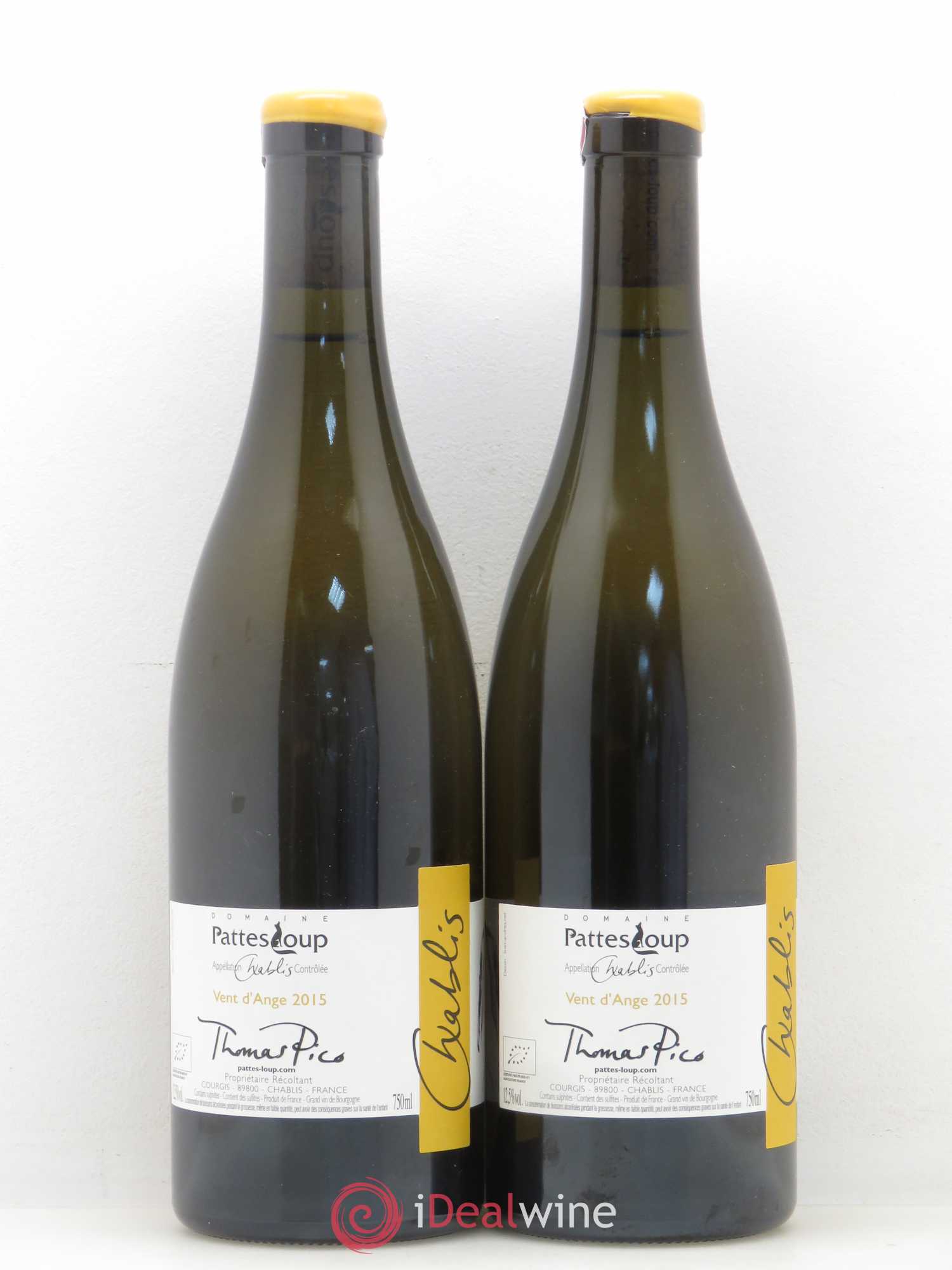 Chablis Vent d'Ange Pattes Loup (Domaine) 2015 - Lot de 2 bouteilles - 0