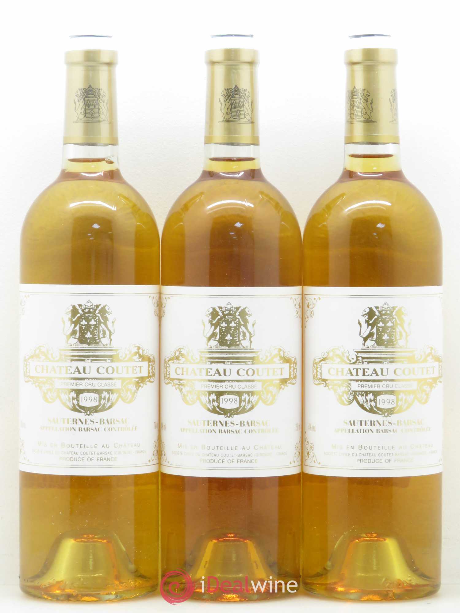 Château Coutet 1er Grand Cru Classé 1998 - Lotto di 6 bottiglie - 1