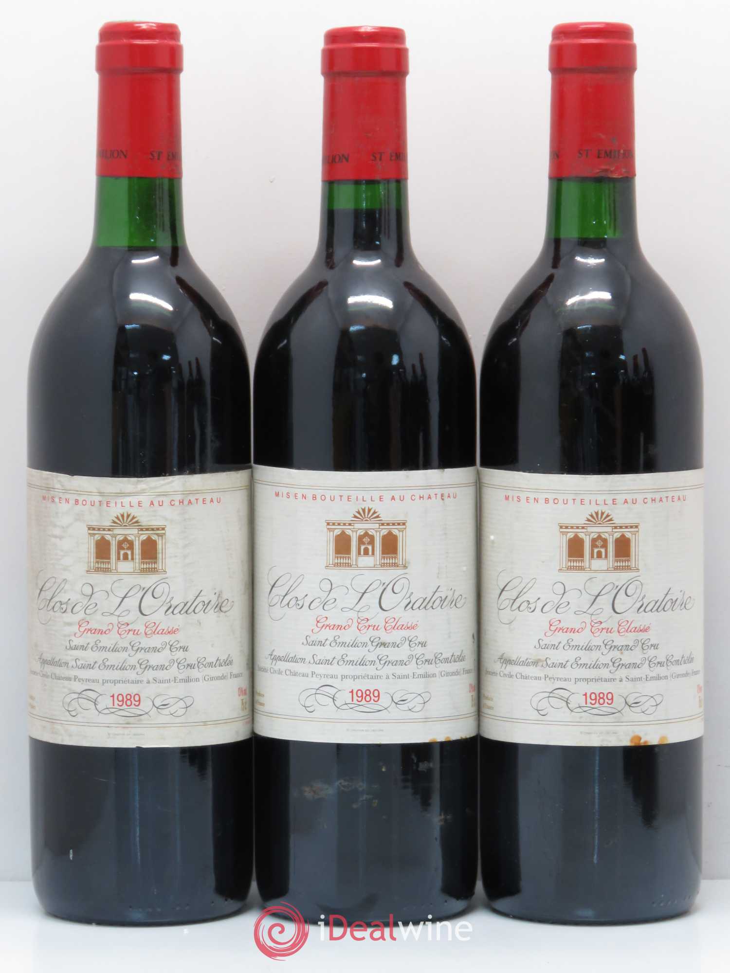 Clos de l'Oratoire Grand Cru Classé 1989 - Lot de 6 bouteilles - 1