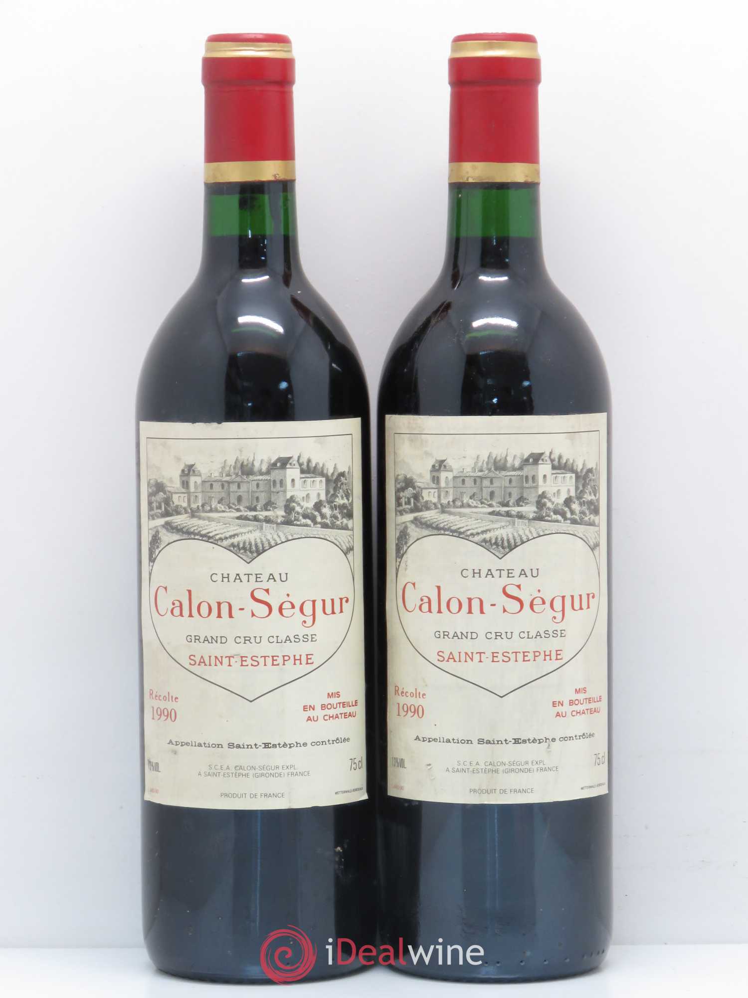 Château Calon Ségur 3ème Grand Cru Classé 1990 - Lot de 2 bouteilles - 0