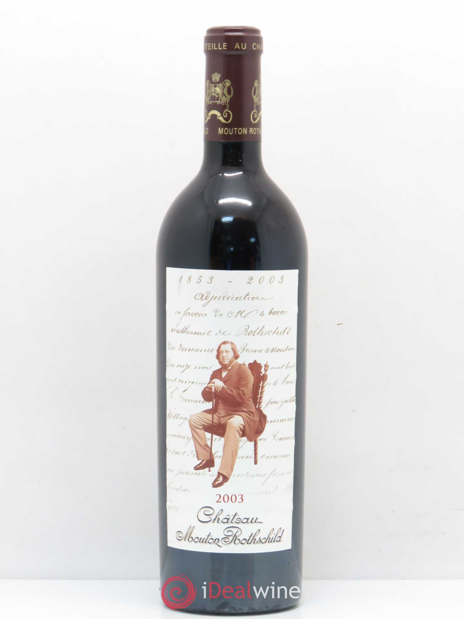Château Mouton Rothschild 1er Grand Cru Classé 2003 - Lot de 1 bouteille - 0