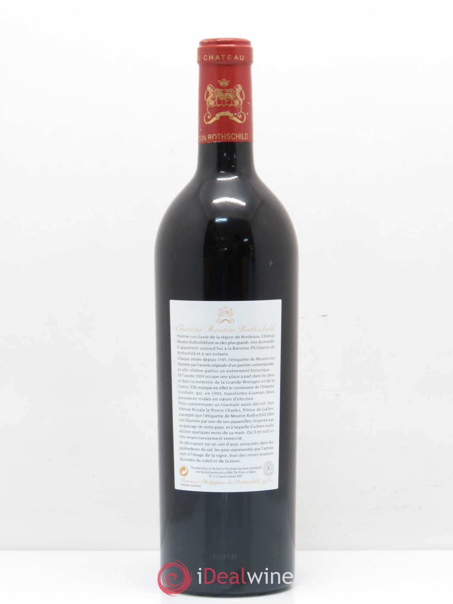 Château Mouton Rothschild 1er Grand Cru Classé 2004 - Lot de 1 bouteille - 1