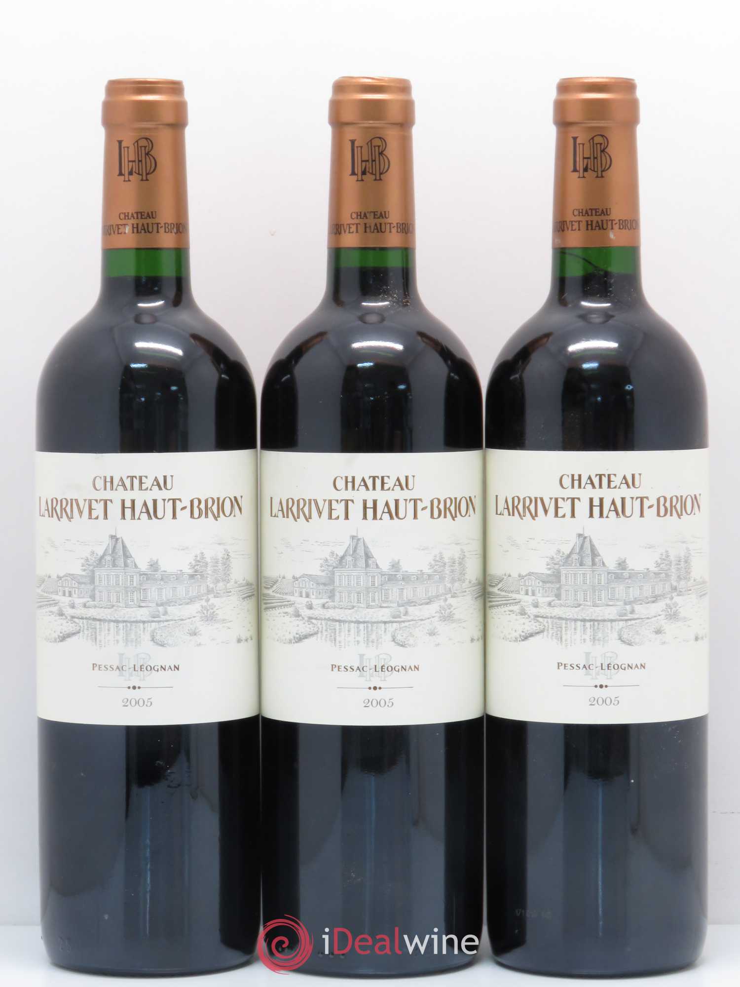 Château Larrivet Haut-Brion 2005 - Lot de 3 bouteilles - 0