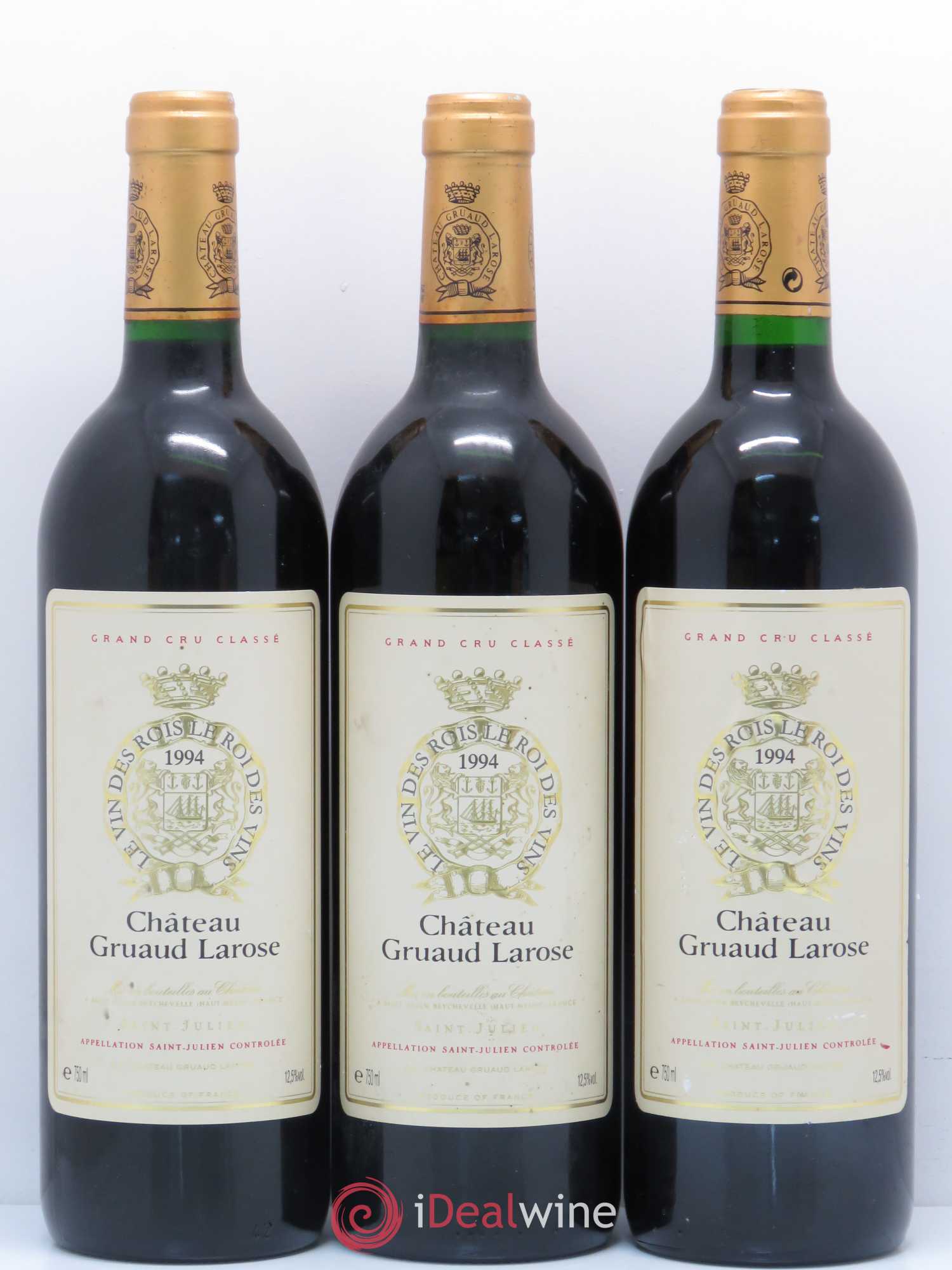 Château Gruaud Larose 2ème Grand Cru Classé 1994 - Lot de 3 bouteilles - 0
