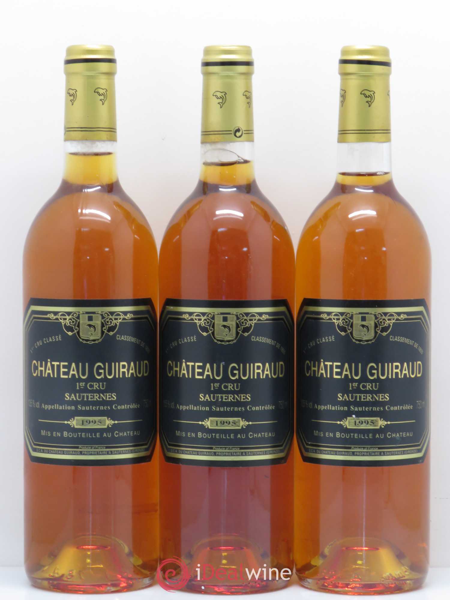 Château Guiraud 1er Grand Cru Classé 1995 - Lotto di 3 bottiglie - 0