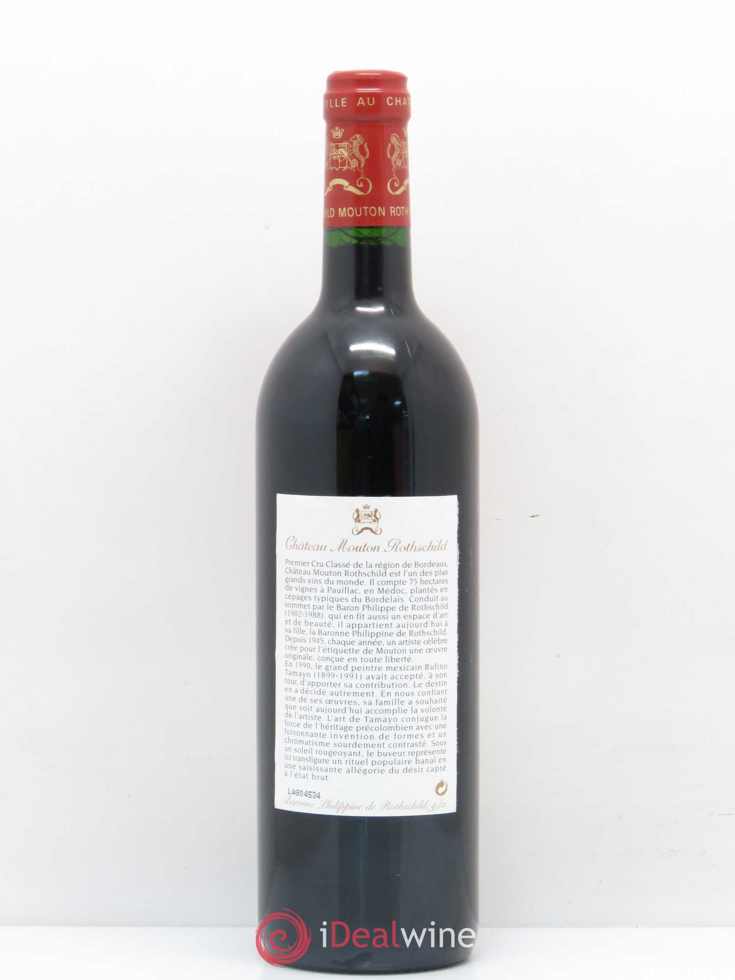 Château Mouton Rothschild 1er Grand Cru Classé 1998 - Lot de 1 bouteille - 1