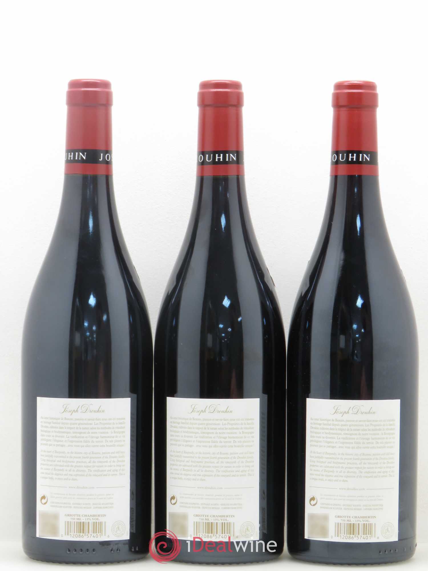 Griotte-Chambertin Grand Cru Joseph Drouhin 2009 - Lot de 3 bouteilles - 1