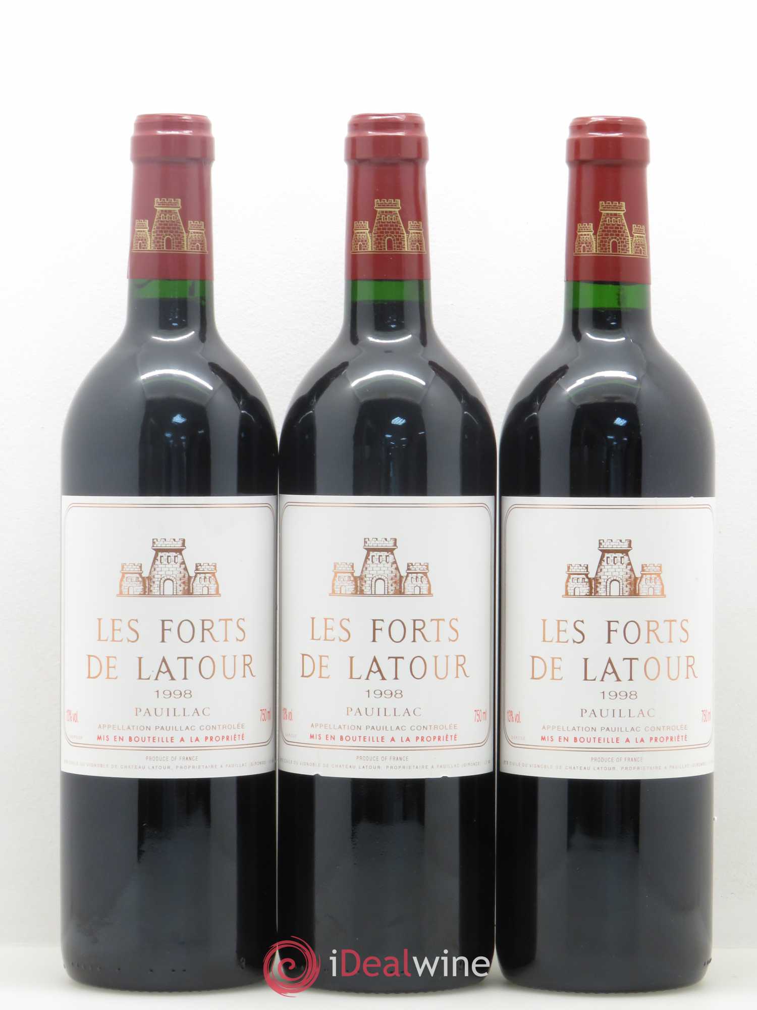 Les Forts de Latour Second Vin 1998 - Lot de 3 bouteilles - 0