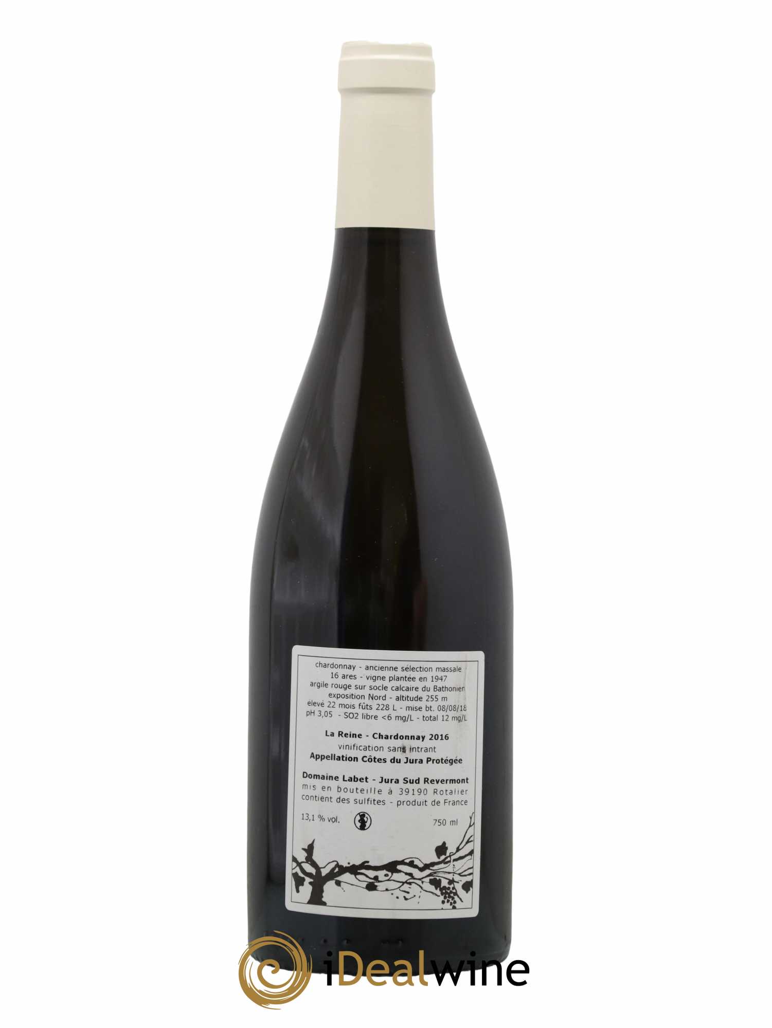 Côtes du Jura Chardonnay La Reine Romain - Julien - Charline Labet 2016 - Lot de 1 bouteille - 1