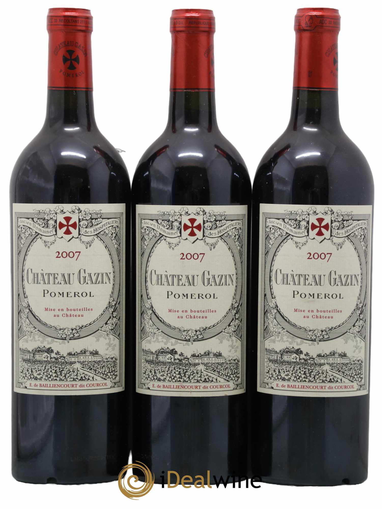 Château Gazin 2007 - Lot de 3 bouteilles - 0