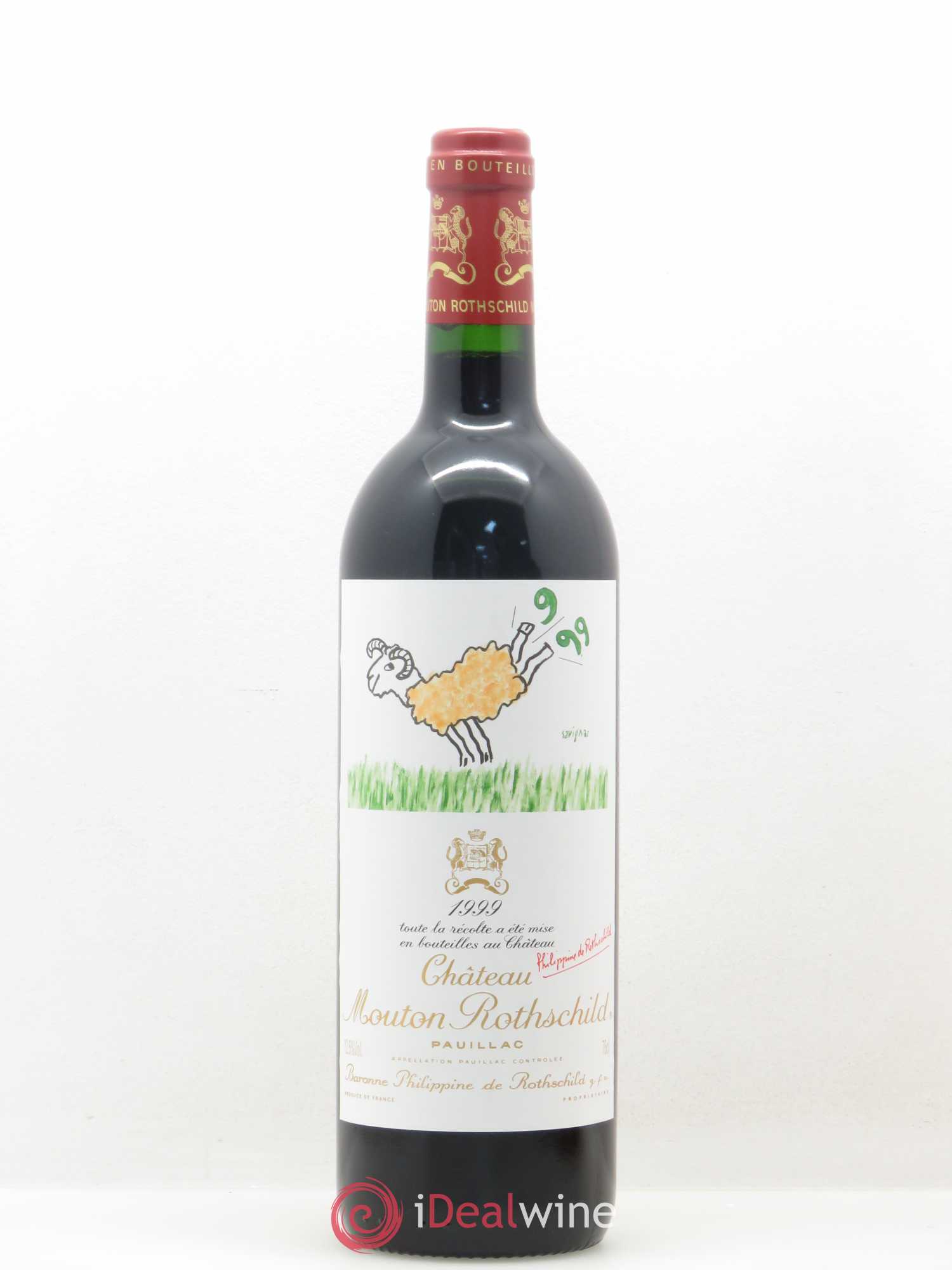 Château Mouton Rothschild 1er Grand Cru Classé 1999 - Lot de 1 bouteille - 0