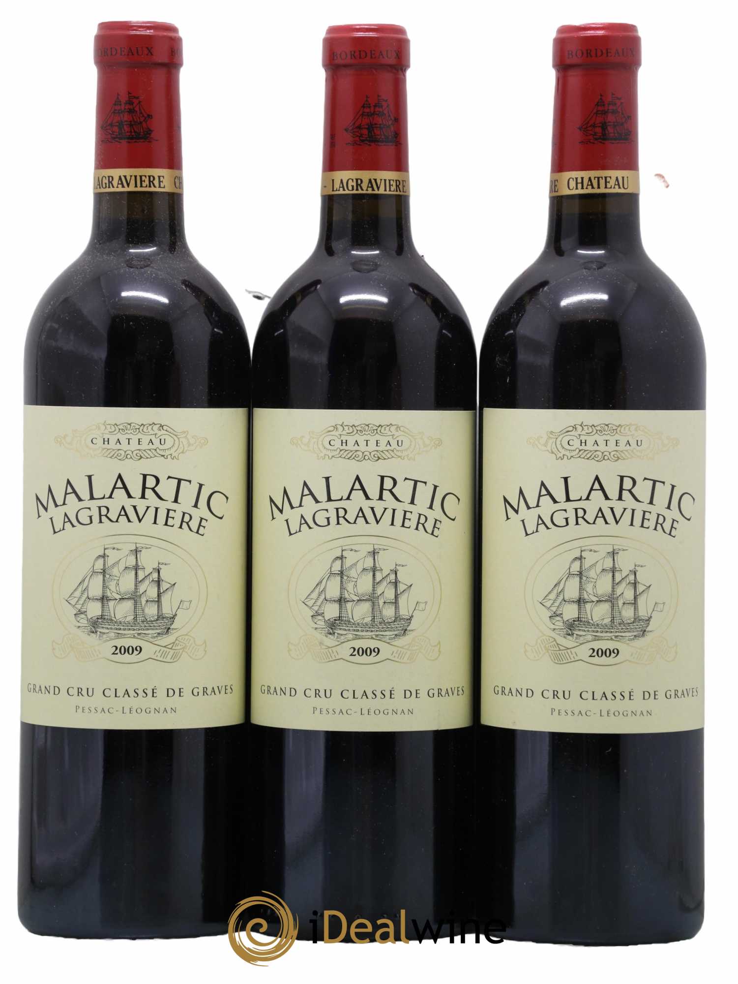 Château Malartic-Lagravière Cru Classé de Graves 2009 - Lot de 3 bouteilles - 0