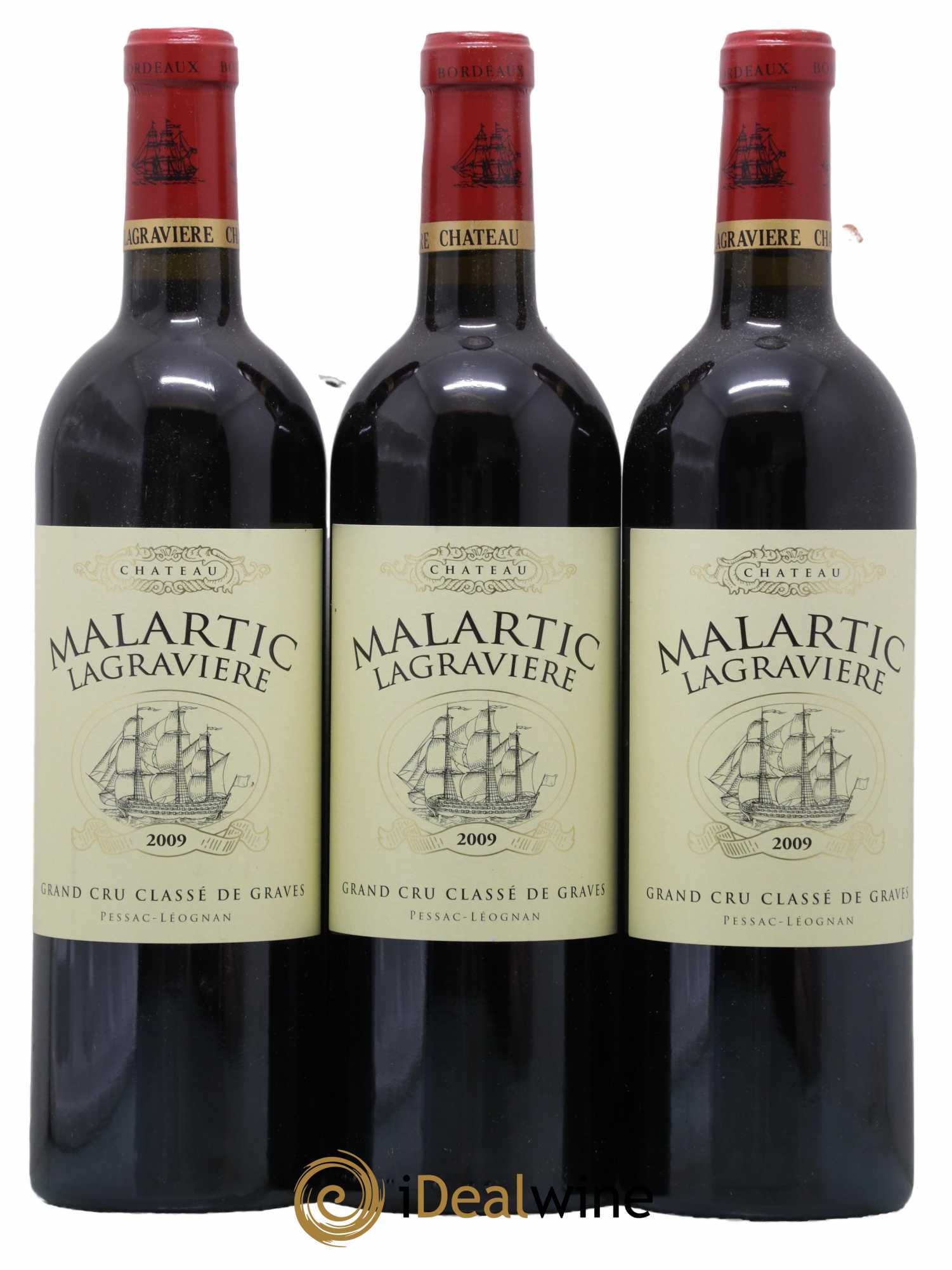 Château Malartic-Lagravière Cru Classé de Graves 2009 - Lot de 3 bouteilles - 0