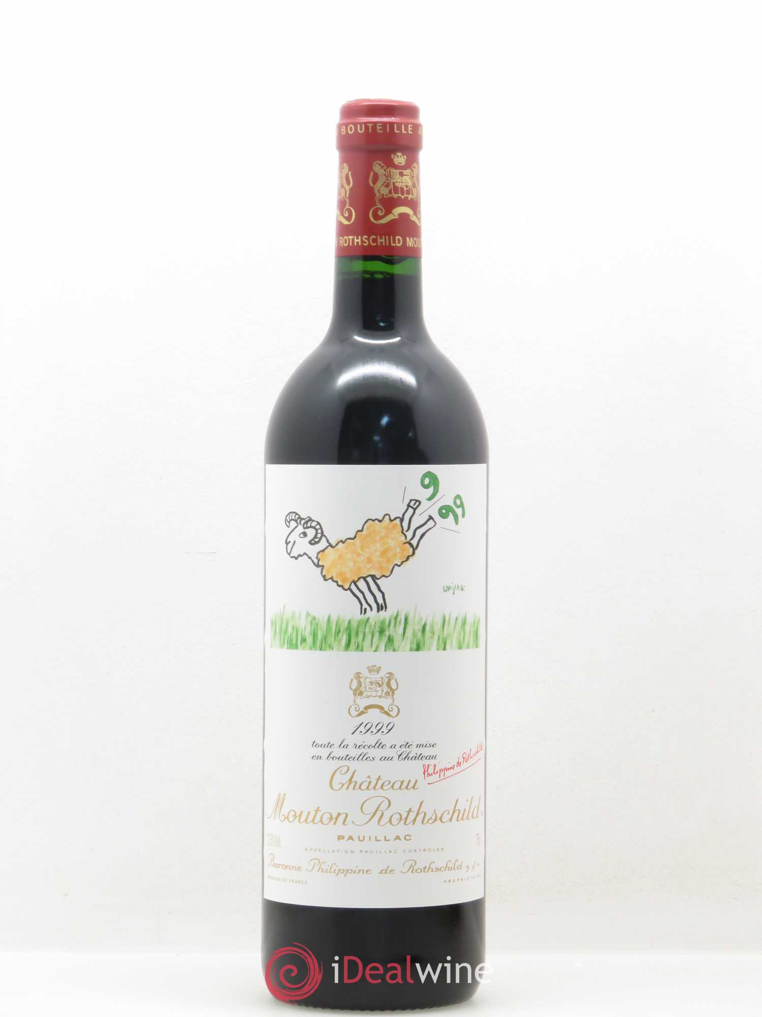 Château Mouton Rothschild 1er Grand Cru Classé 1999 - Lot de 1 bouteille - 0