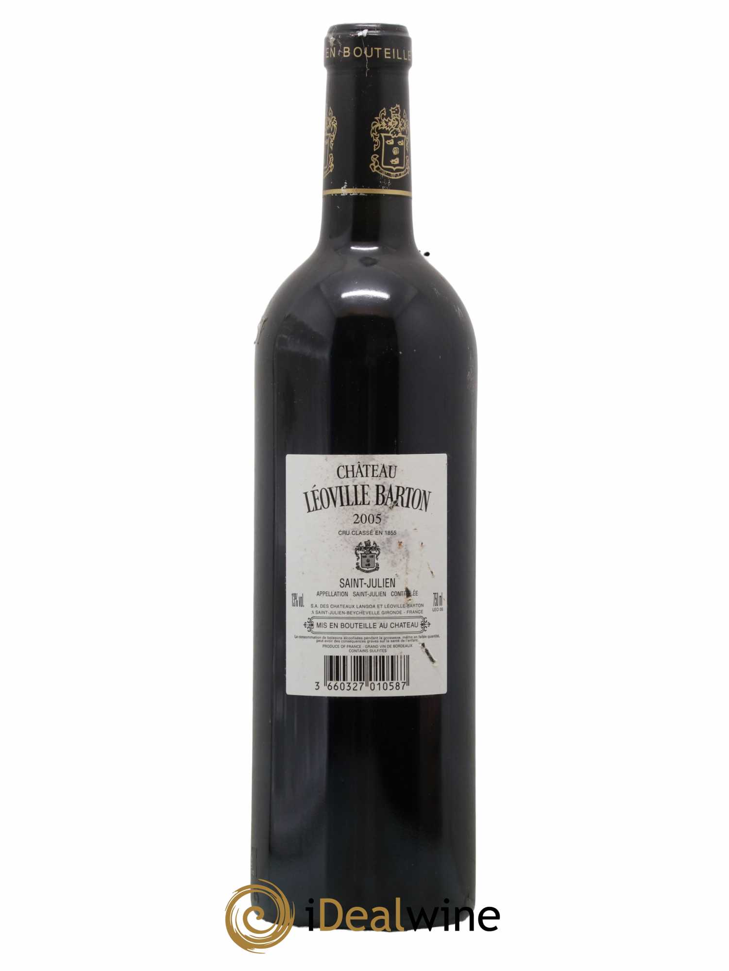 Château Léoville Barton 2ème Grand Cru Classé 2005 - Lot de 1 bouteille - 1