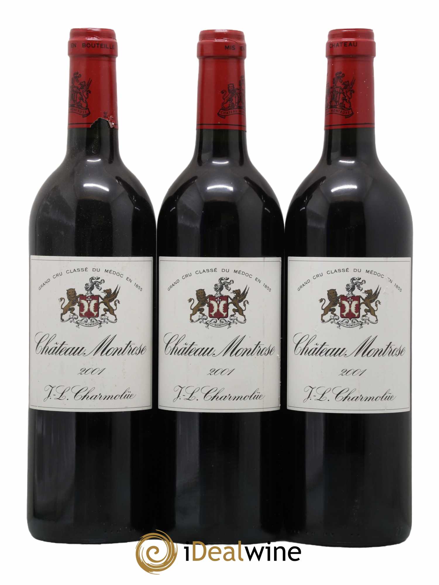 Château Montrose 2ème Grand Cru Classé 2001 - Lot de 3 bouteilles - 0