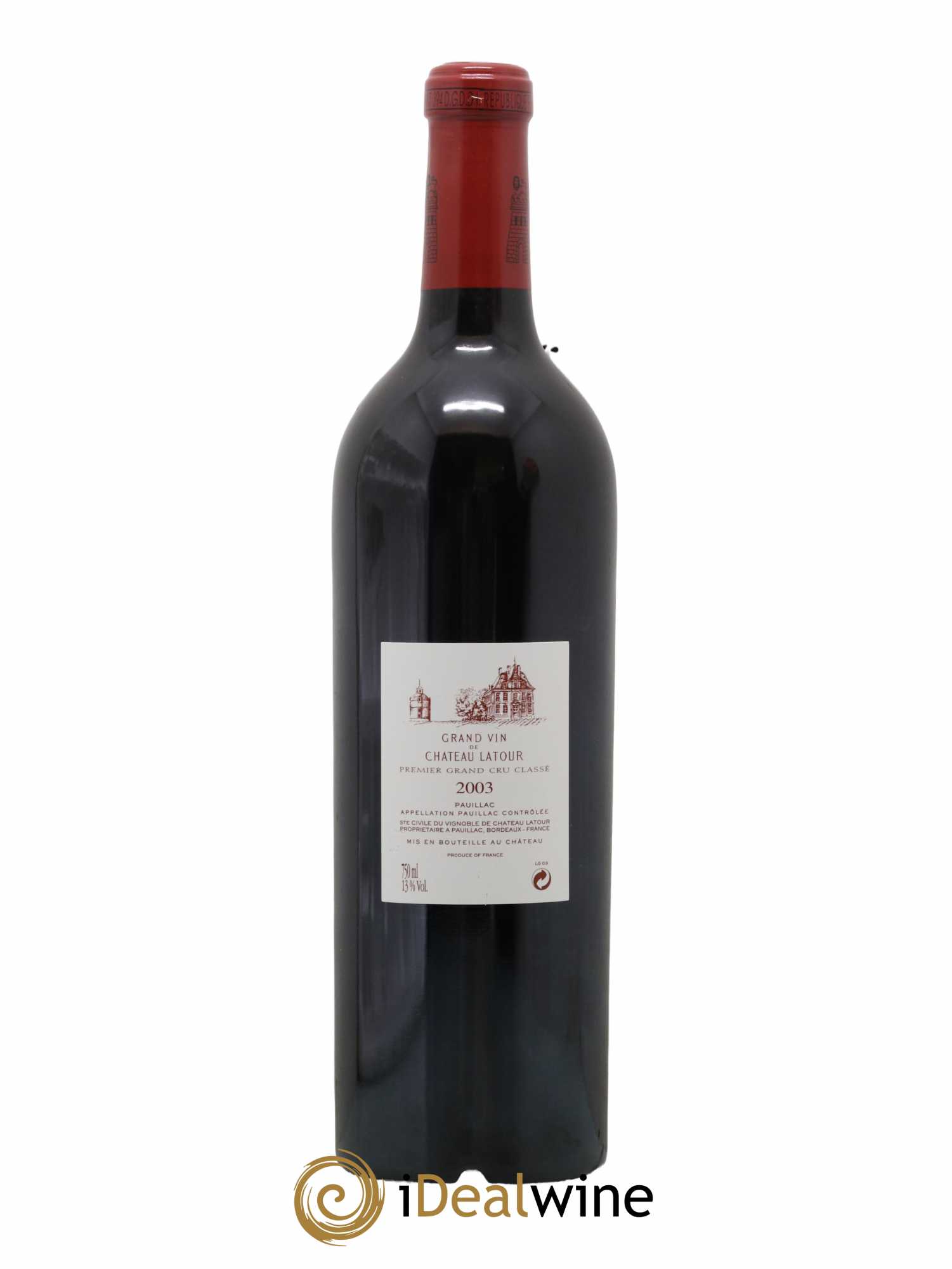 Château Latour 1er Grand Cru Classé 2003 - Lot de 1 bouteille - 1