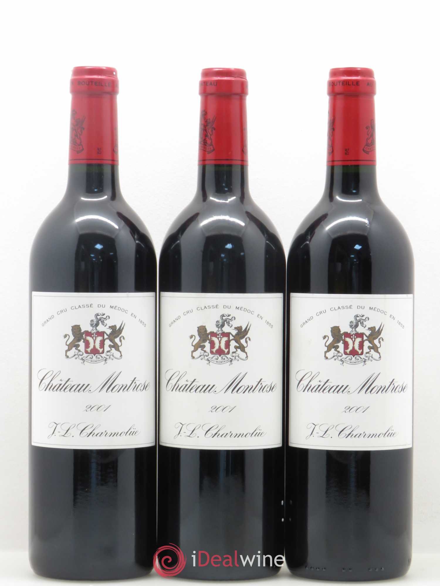 Château Montrose 2ème Grand Cru Classé 2001 - Lot de 3 bouteilles - 0