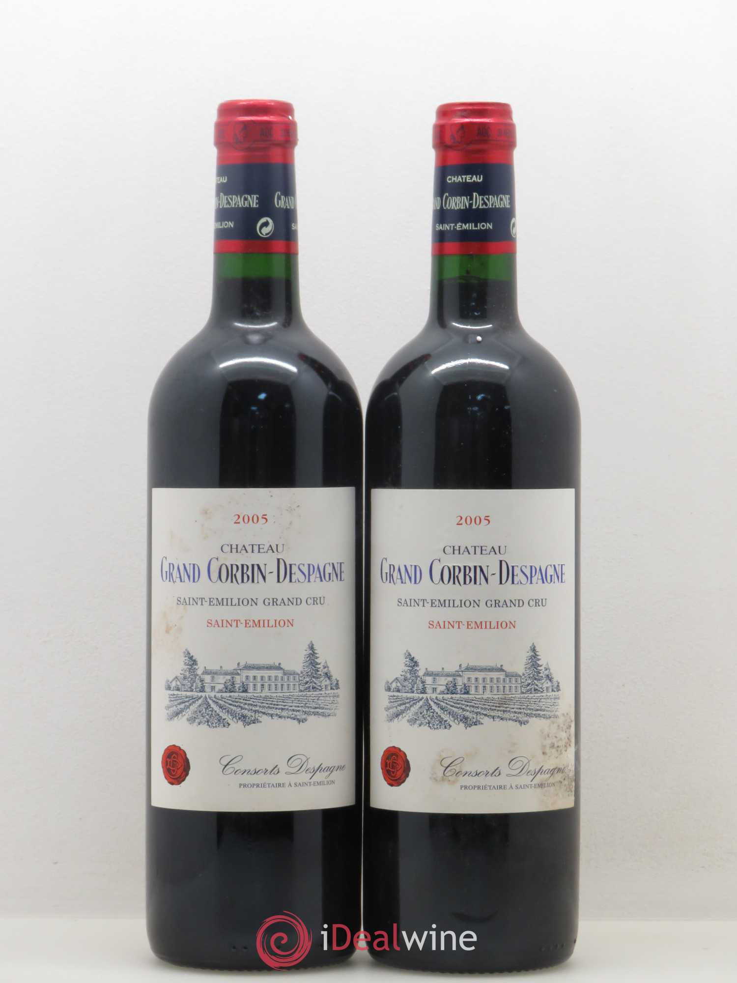 Château Grand Corbin Despagne Grand Cru Classé 2005 - Lot de 2 bouteilles - 0