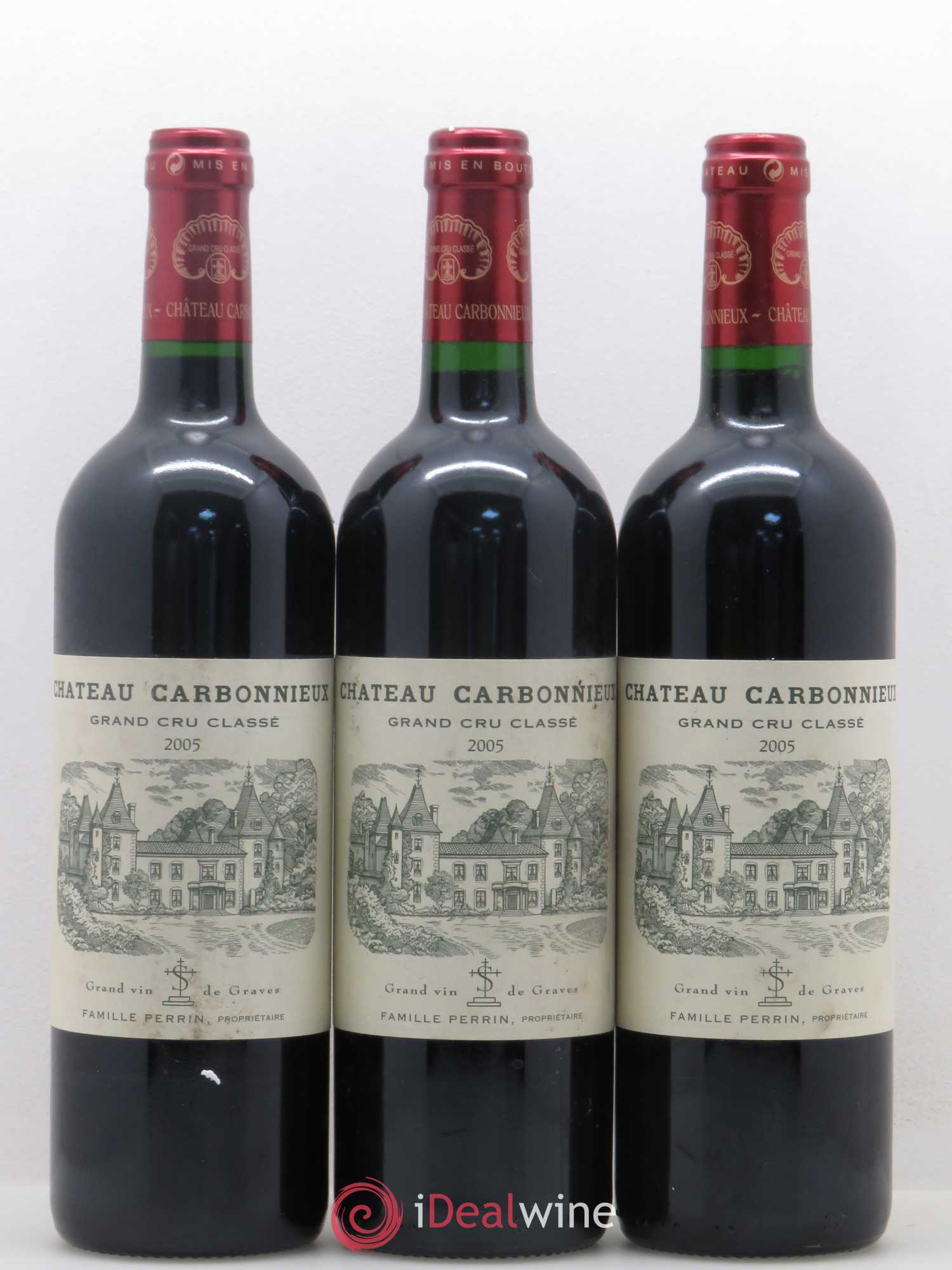 Château Carbonnieux Cru Classé de Graves 2005 - Lot de 3 bouteilles - 0