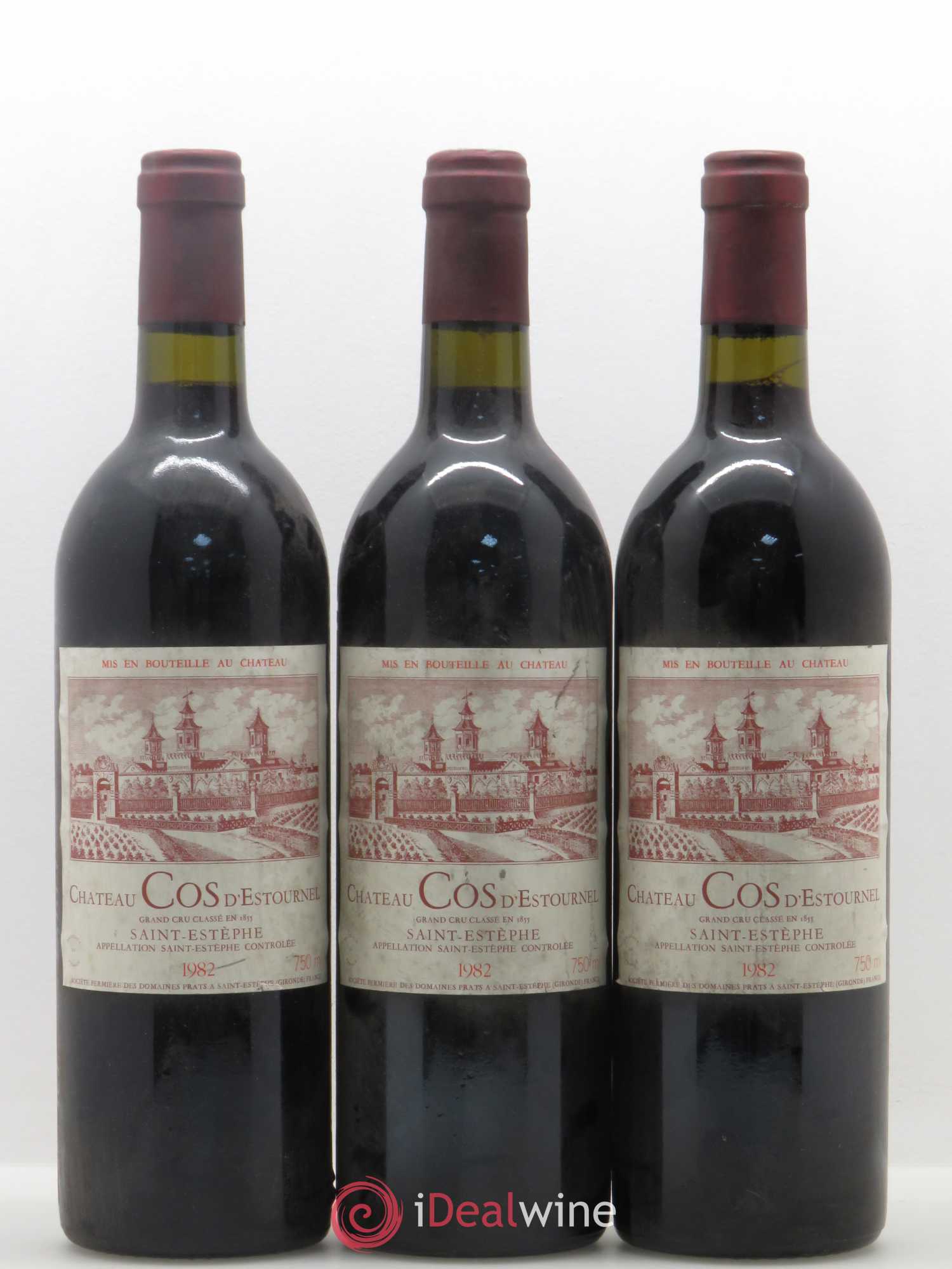 Cos d'Estournel 2ème Grand Cru Classé 1982 - Lot de 3 bouteilles - 0