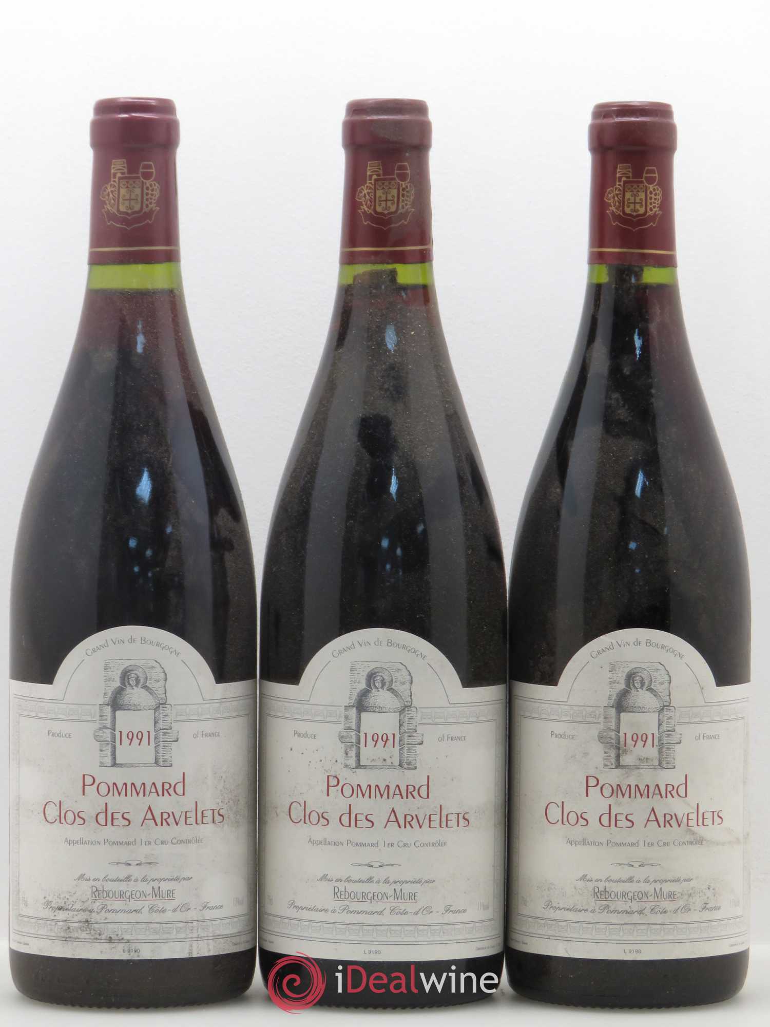 Pommard Clos des Arvelets Domaine Rebourgeon-Mure 1991 - Posten von 12 Flaschen - 4