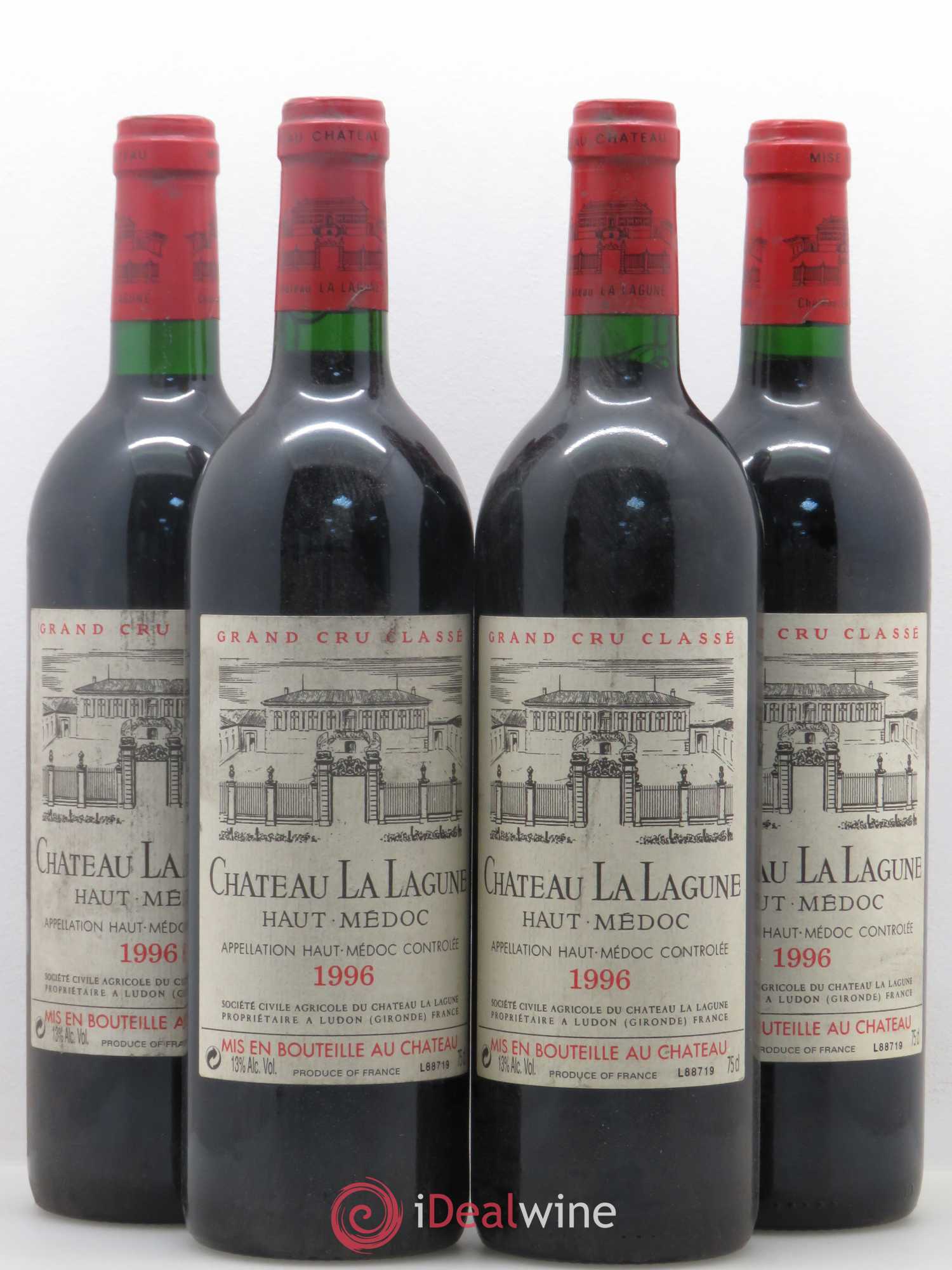 Château la Lagune 3ème Grand Cru Classé 1996 - Lot de 4 bouteilles - 0