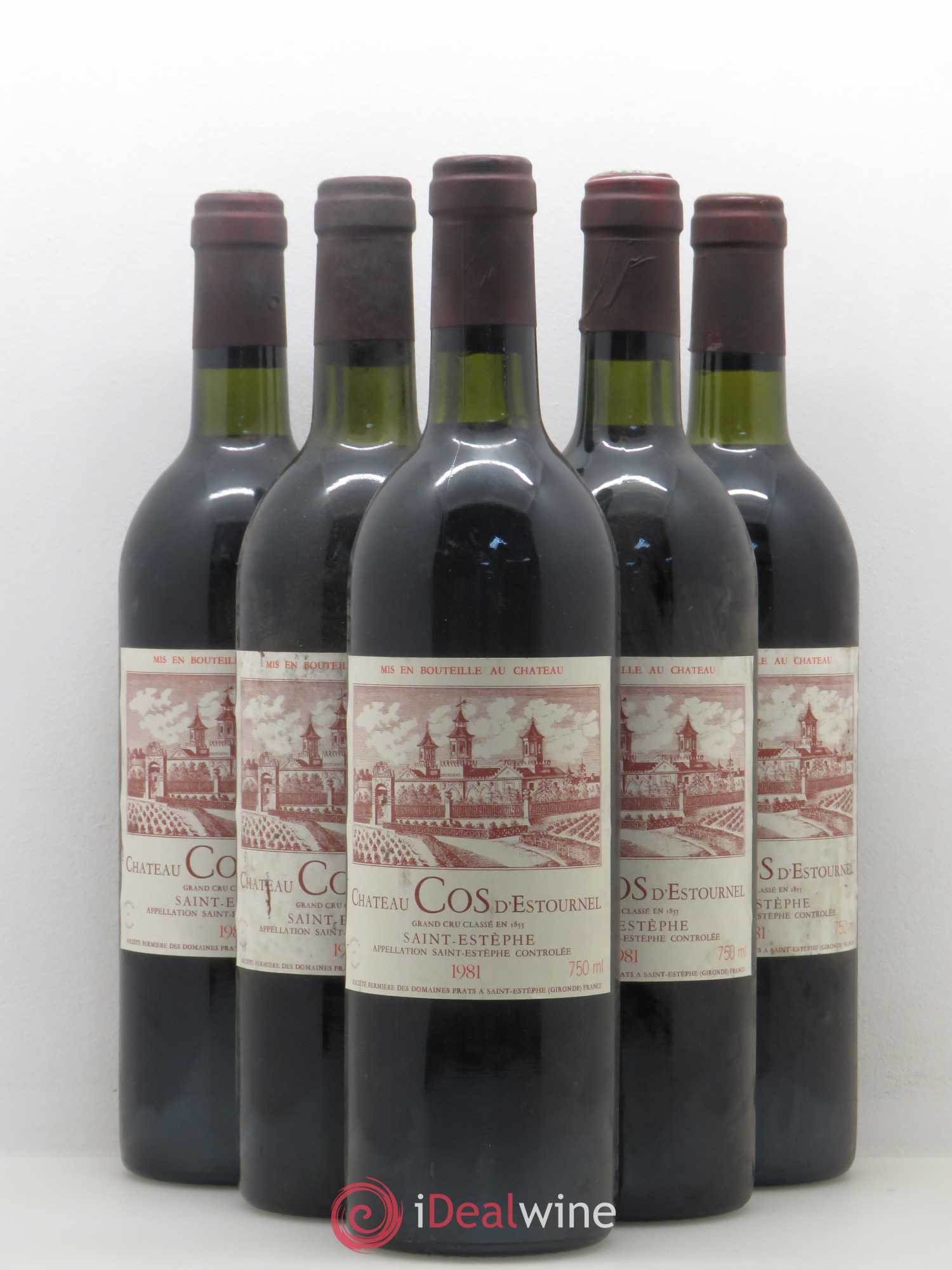 Cos d'Estournel 2ème Grand Cru Classé 1981 - Lot de 5 bouteilles - 0