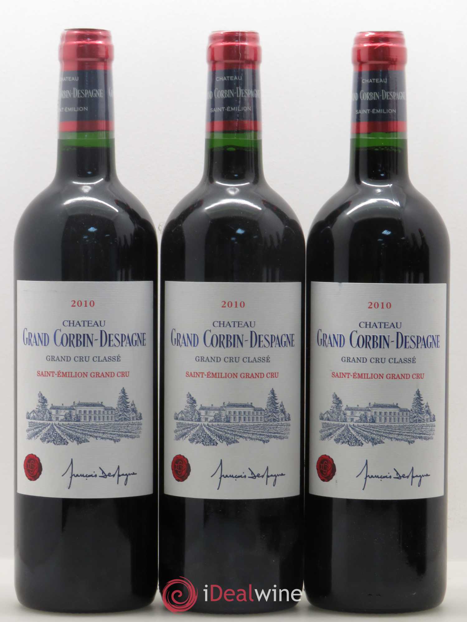Château Grand Corbin Despagne Grand Cru Classé 2010 - Lot de 6 bouteilles - 1