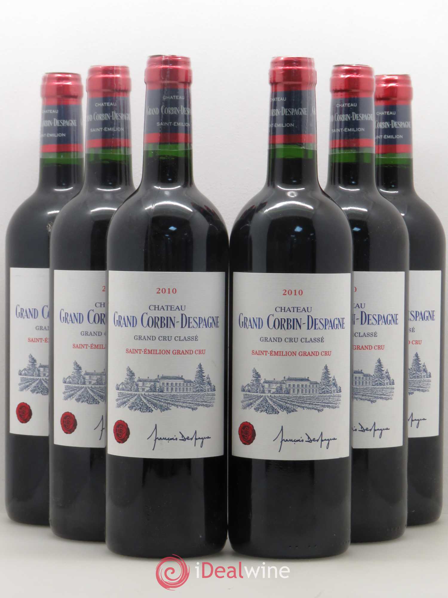 Château Grand Corbin Despagne Grand Cru Classé 2010 - Lot de 6 bouteilles - 0