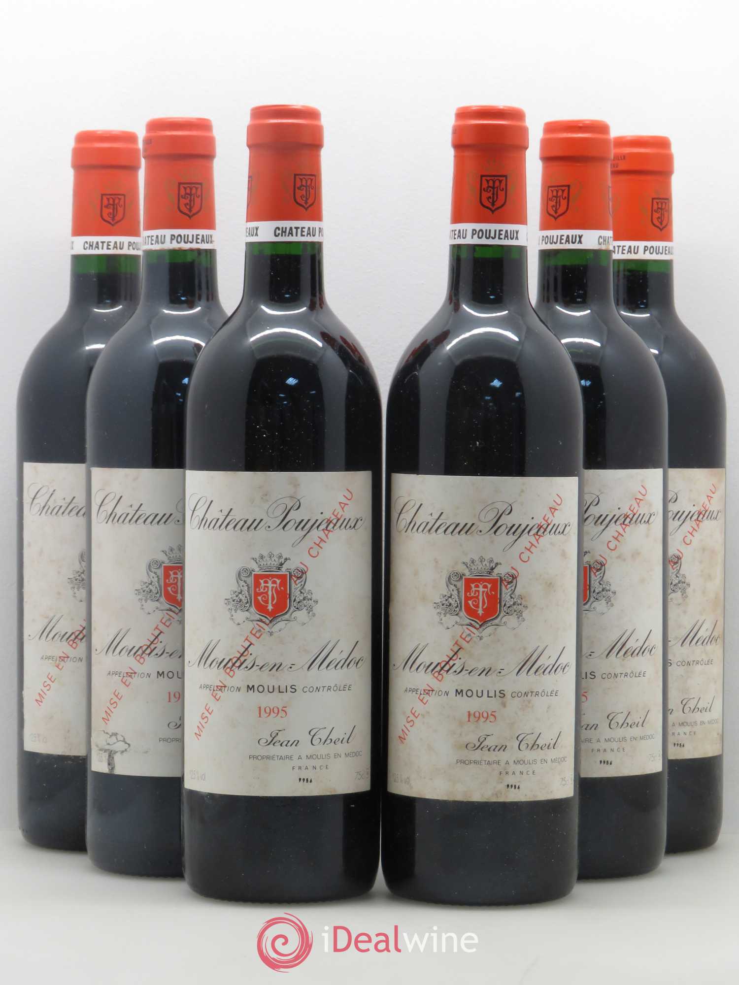 Château Poujeaux 1995 - Lot de 6 bouteilles - 0
