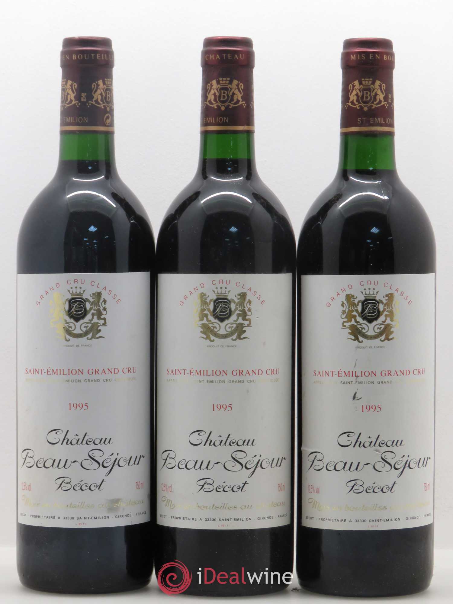Château Beau-Séjour Bécot 1er Grand Cru Classé B 1995 - Lot de 6 bouteilles - 2