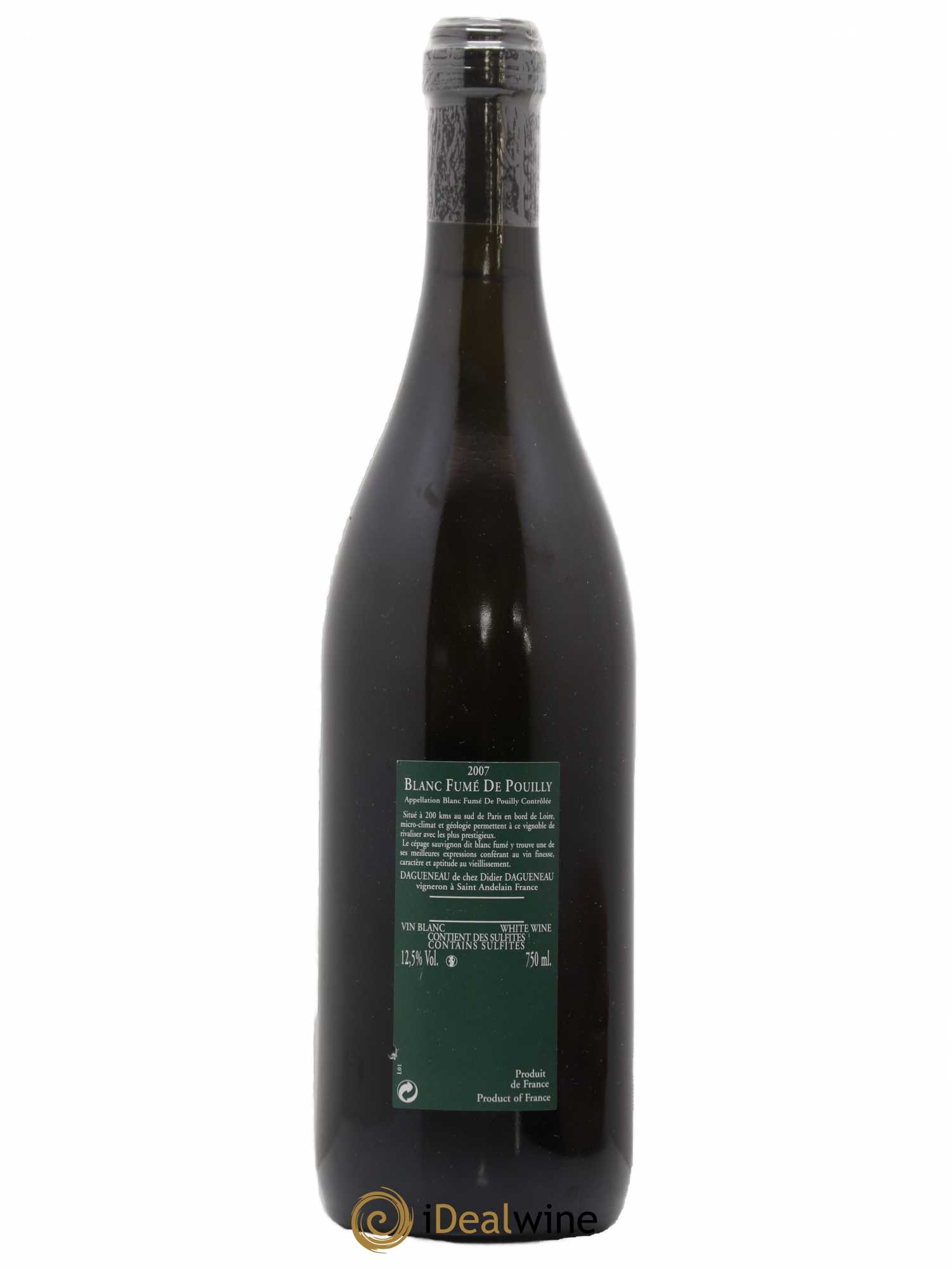 Vin de France (anciennement Pouilly-Fumé) Silex Dagueneau (Domaine Didier - Louis-Benjamin) 2007 - Lot de 1 bouteille - 1
