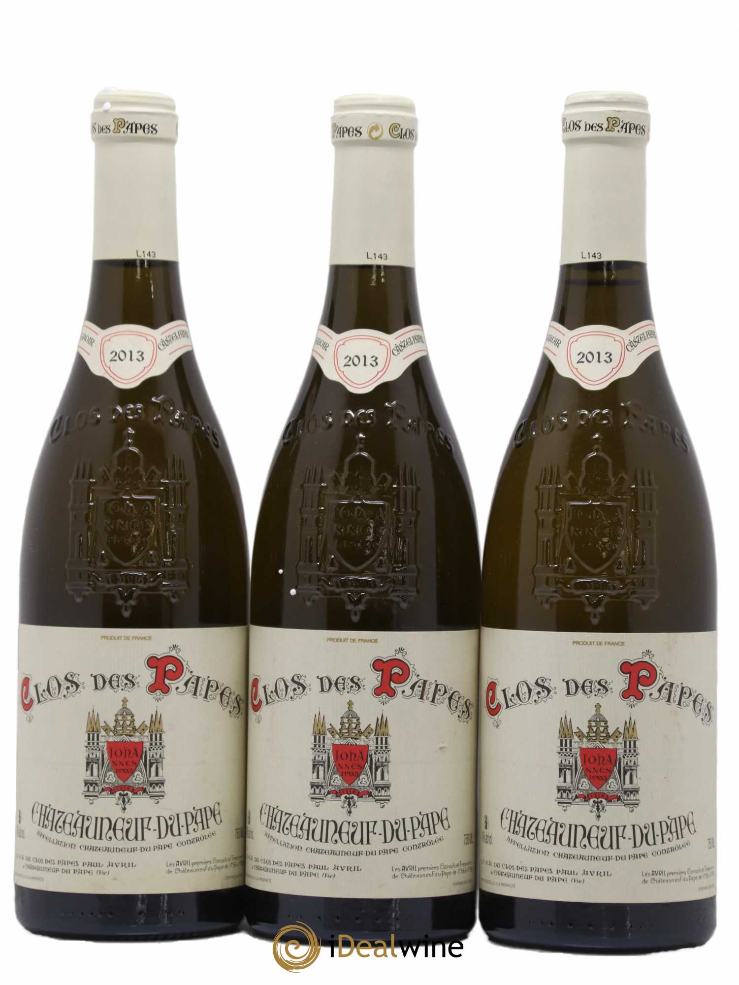 Châteauneuf-du-Pape Clos des Papes - Paul Avril 2013 - Lot de 3 bouteilles - 0