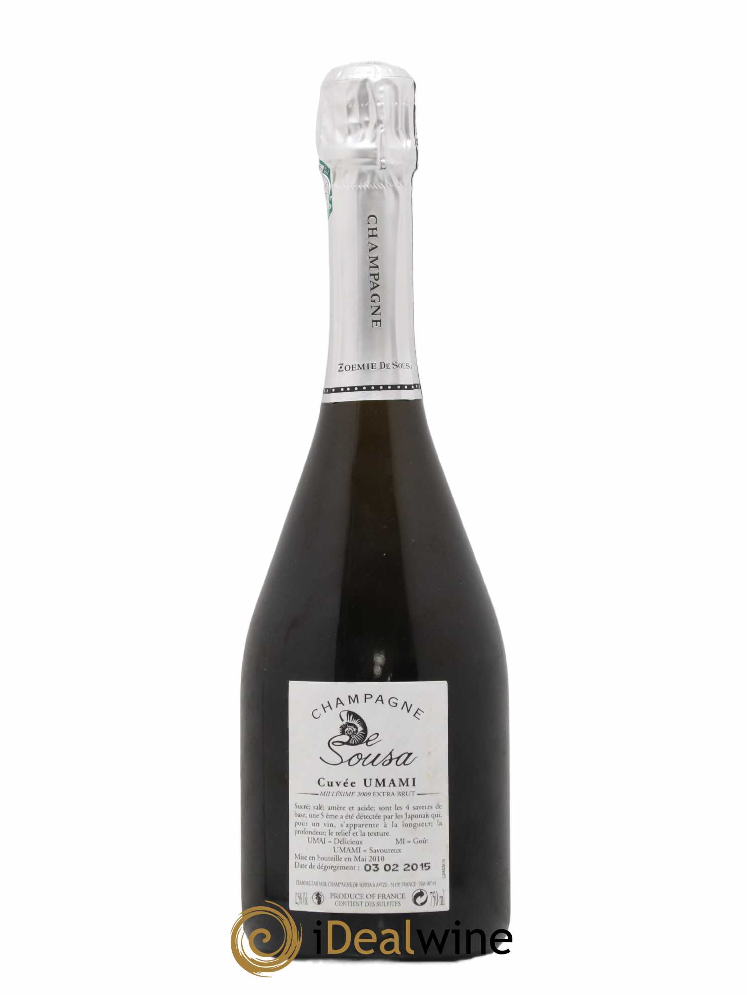 Cuvée Umami Extrat Brut De Sousa Grand Cru 2009 - Lot de 1 bouteille - 1