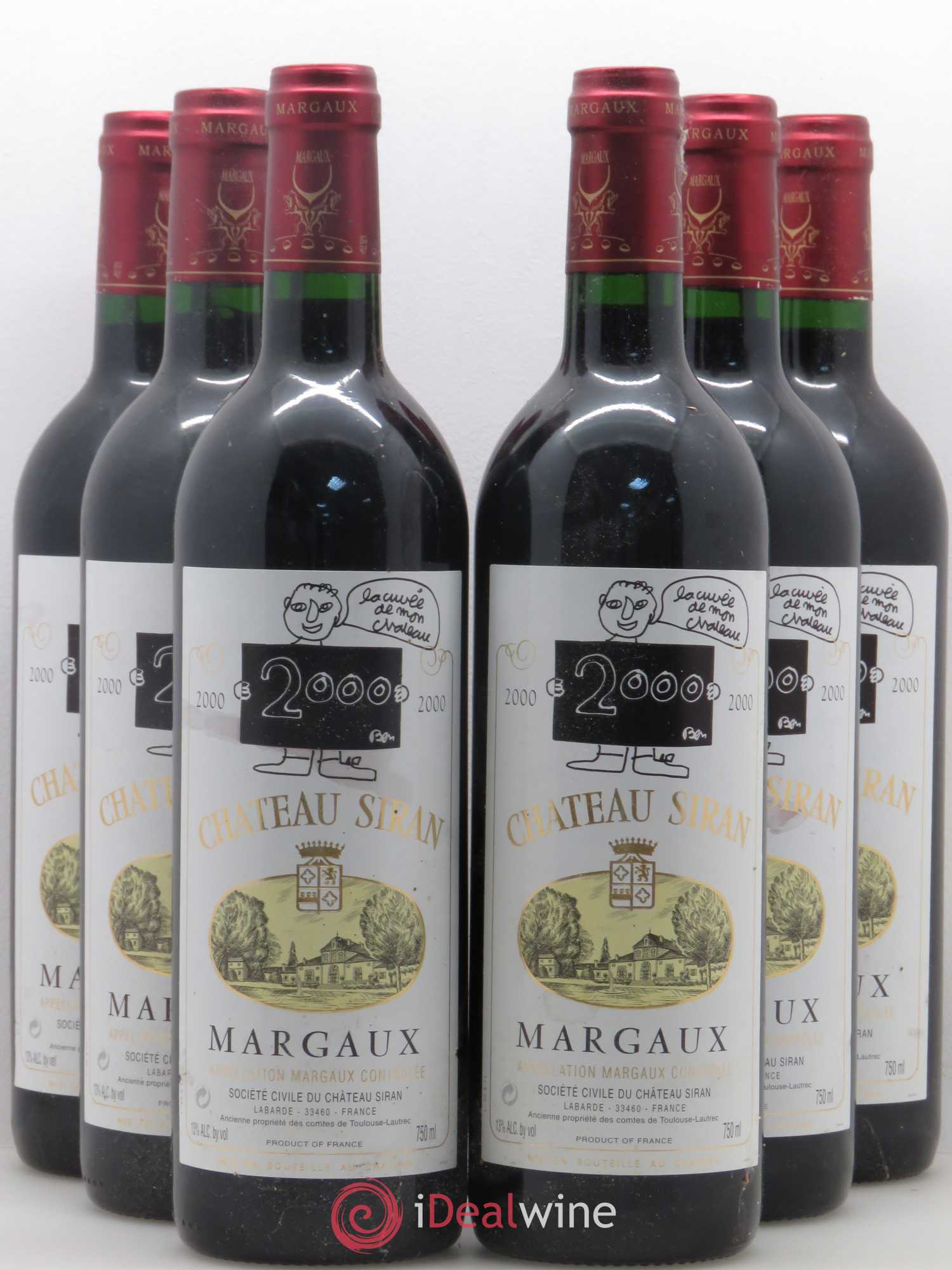 Château Siran 2000 - Lot de 6 bouteilles - 0