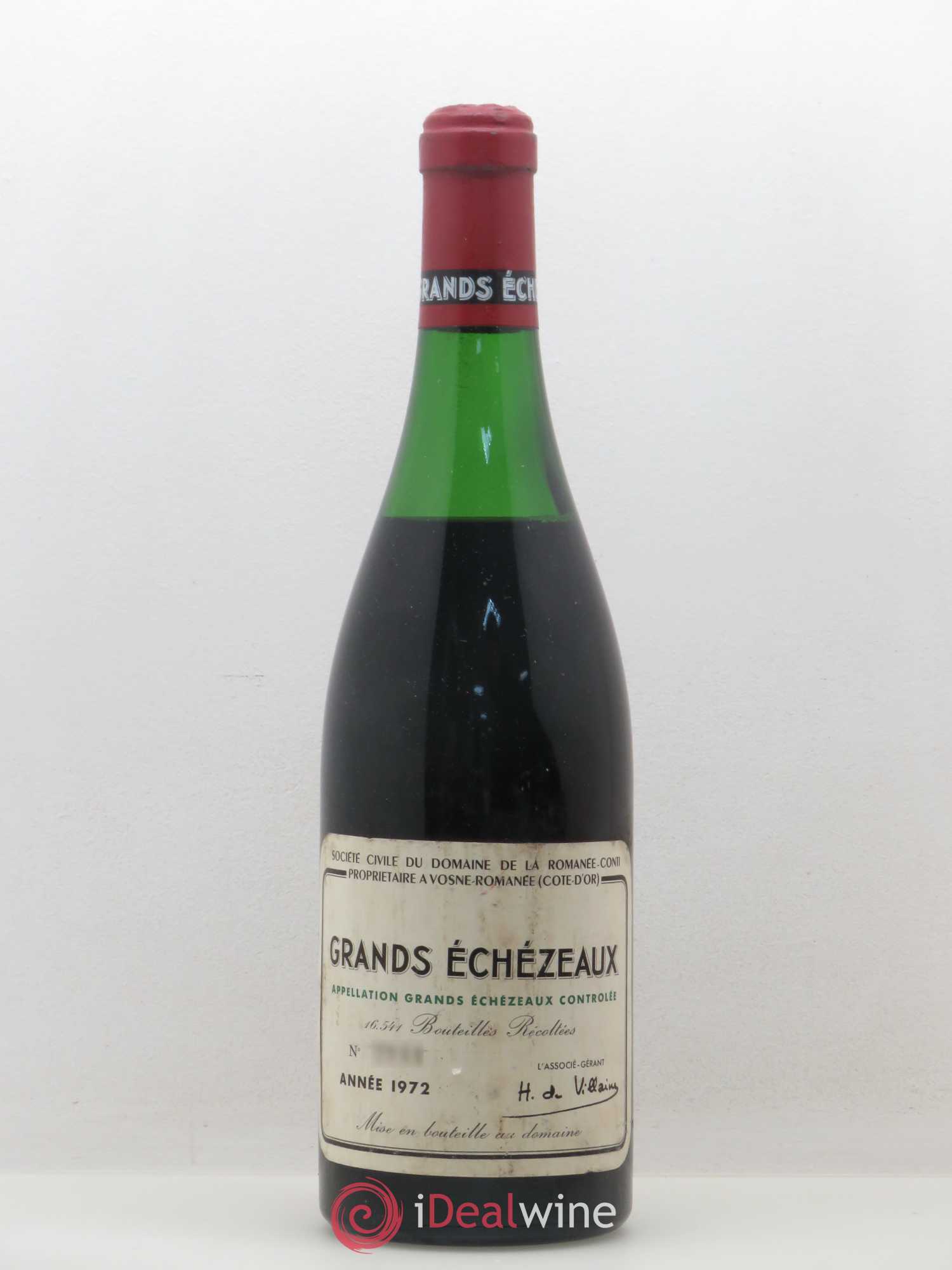 Grands-Echezeaux Grand Cru Domaine de la Romanée-Conti 1972 - Lot de 1 bouteille - 0
