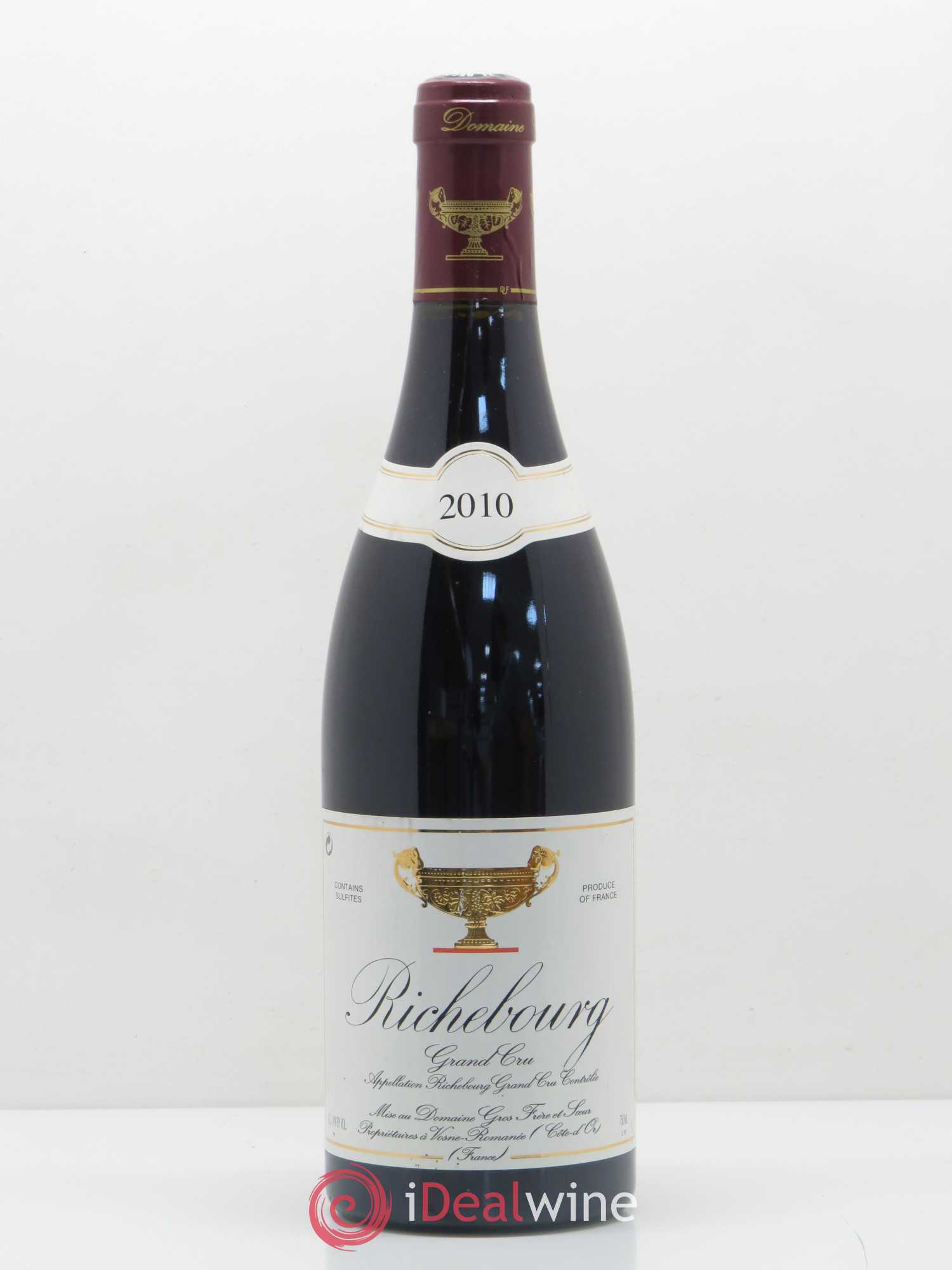 Richebourg Grand Cru Gros Frère & Soeur 2010 - Lot de 1 bouteille - 0