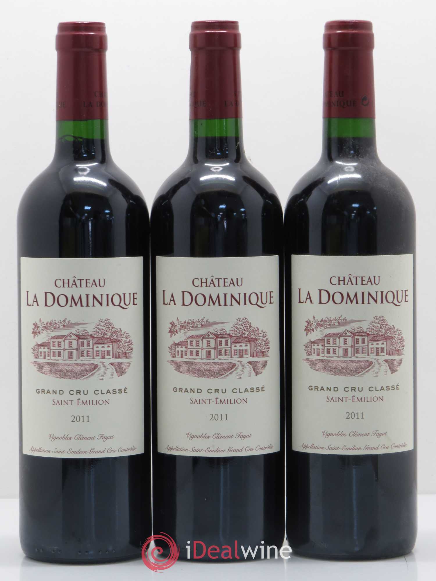 Château la Dominique Grand Cru Classé 2011 - Lot de 3 bouteilles - 0