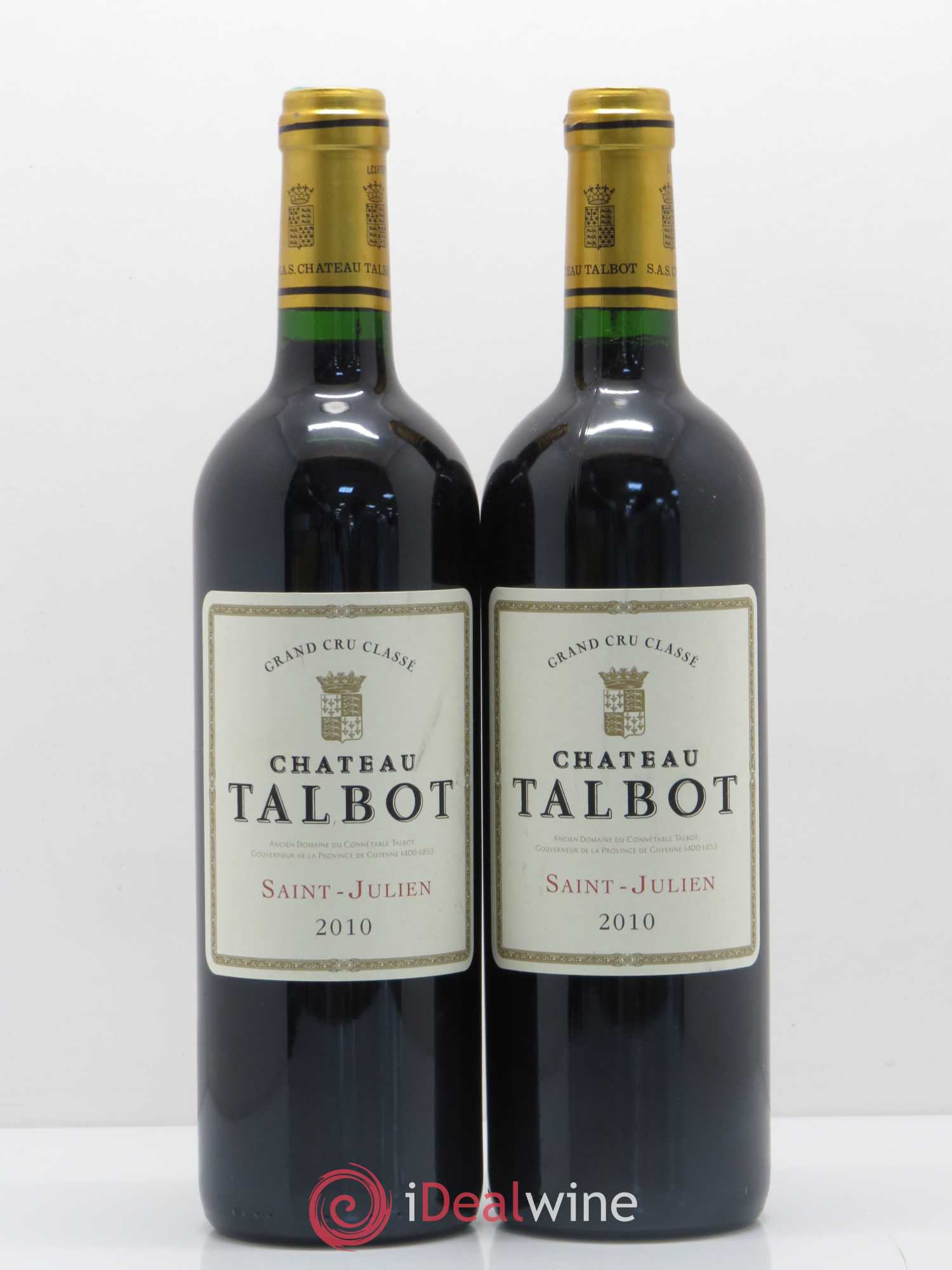 Château Talbot 4ème Grand Cru Classé 2010 - Lot de 2 bouteilles - 0