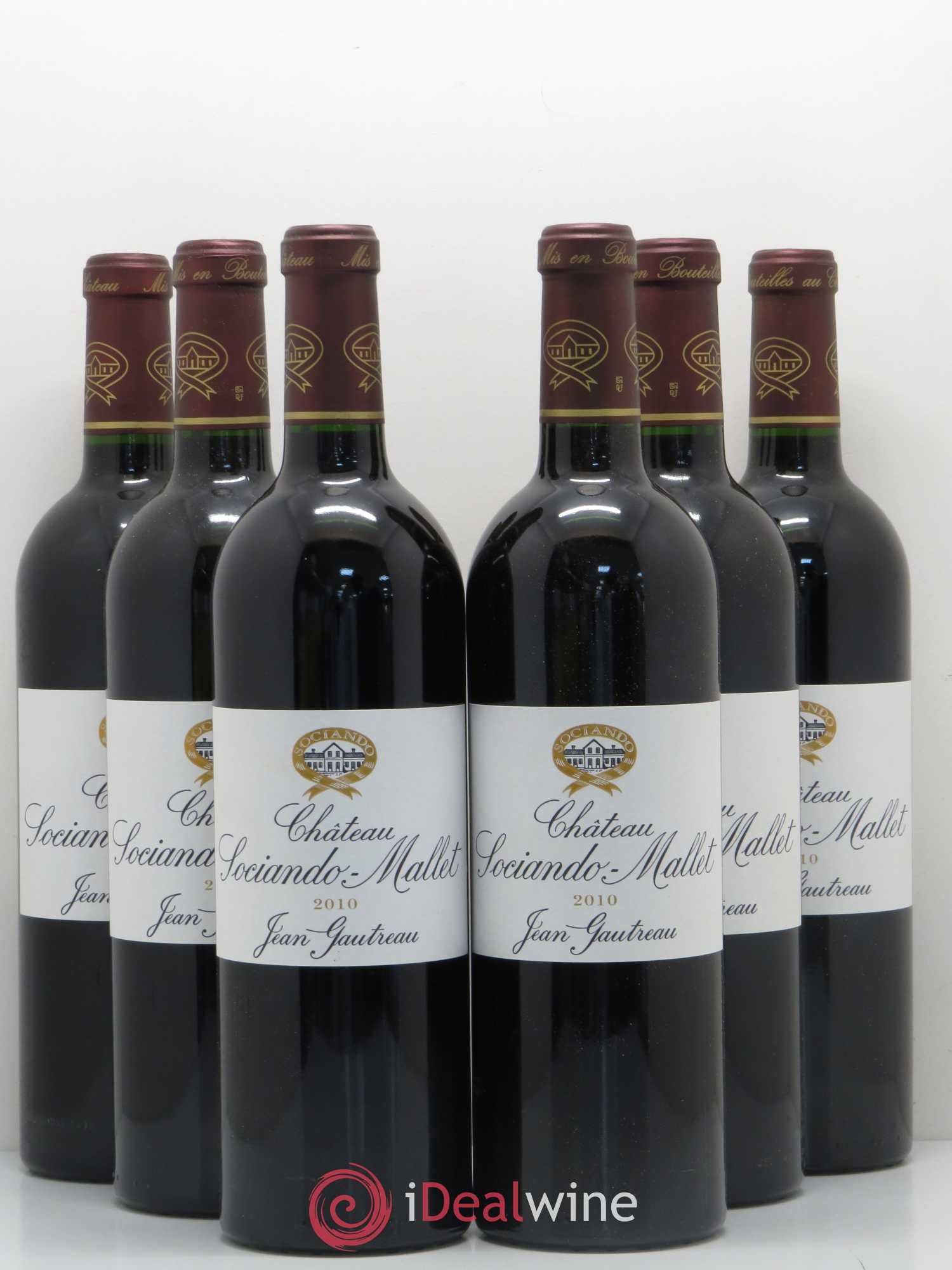 Château Sociando Mallet 2010 - Lot de 6 bouteilles - 0