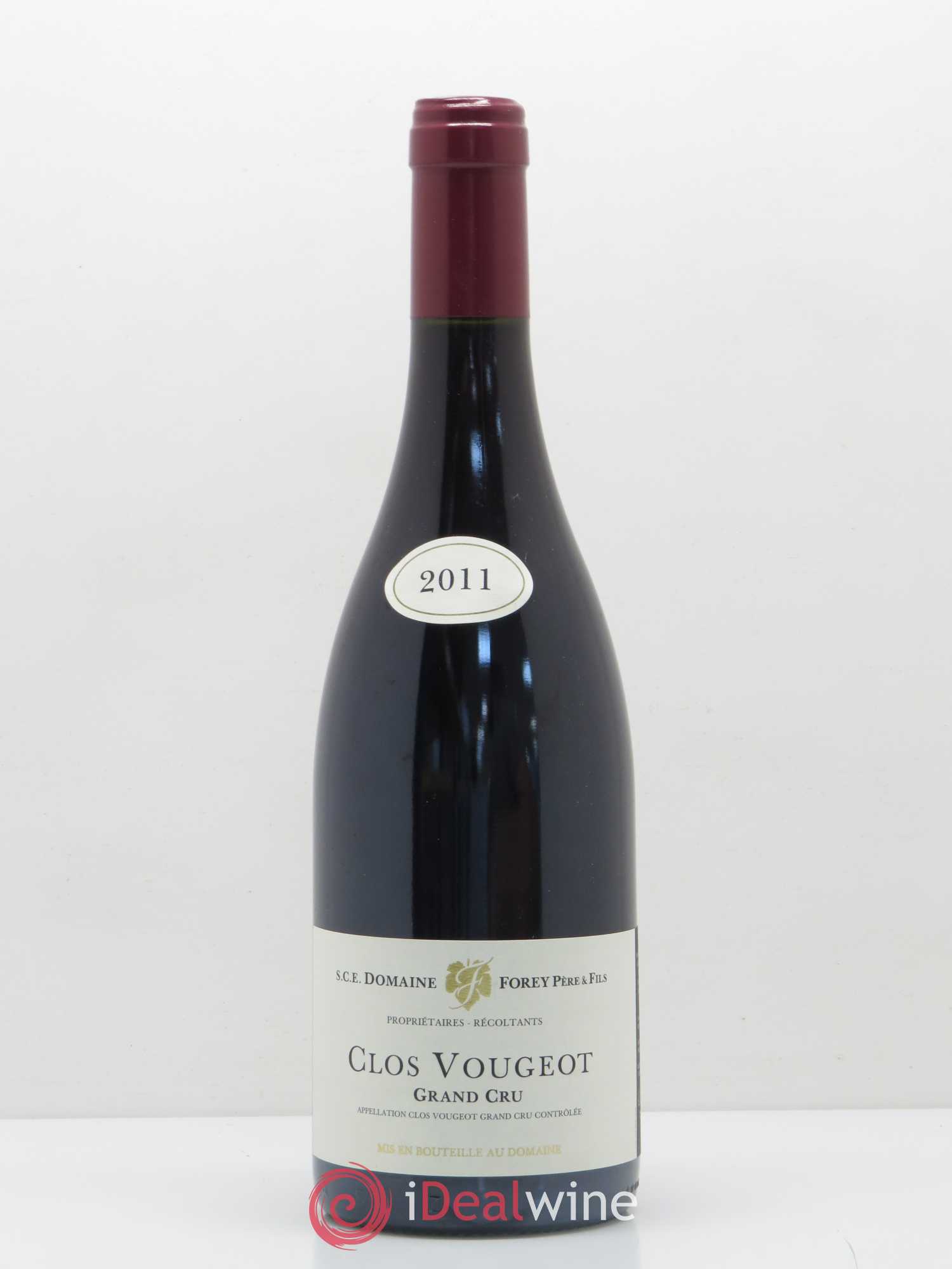 Clos de Vougeot Grand Cru Domaine Forey Père 2011 - Posten von 1 Flasche - 0