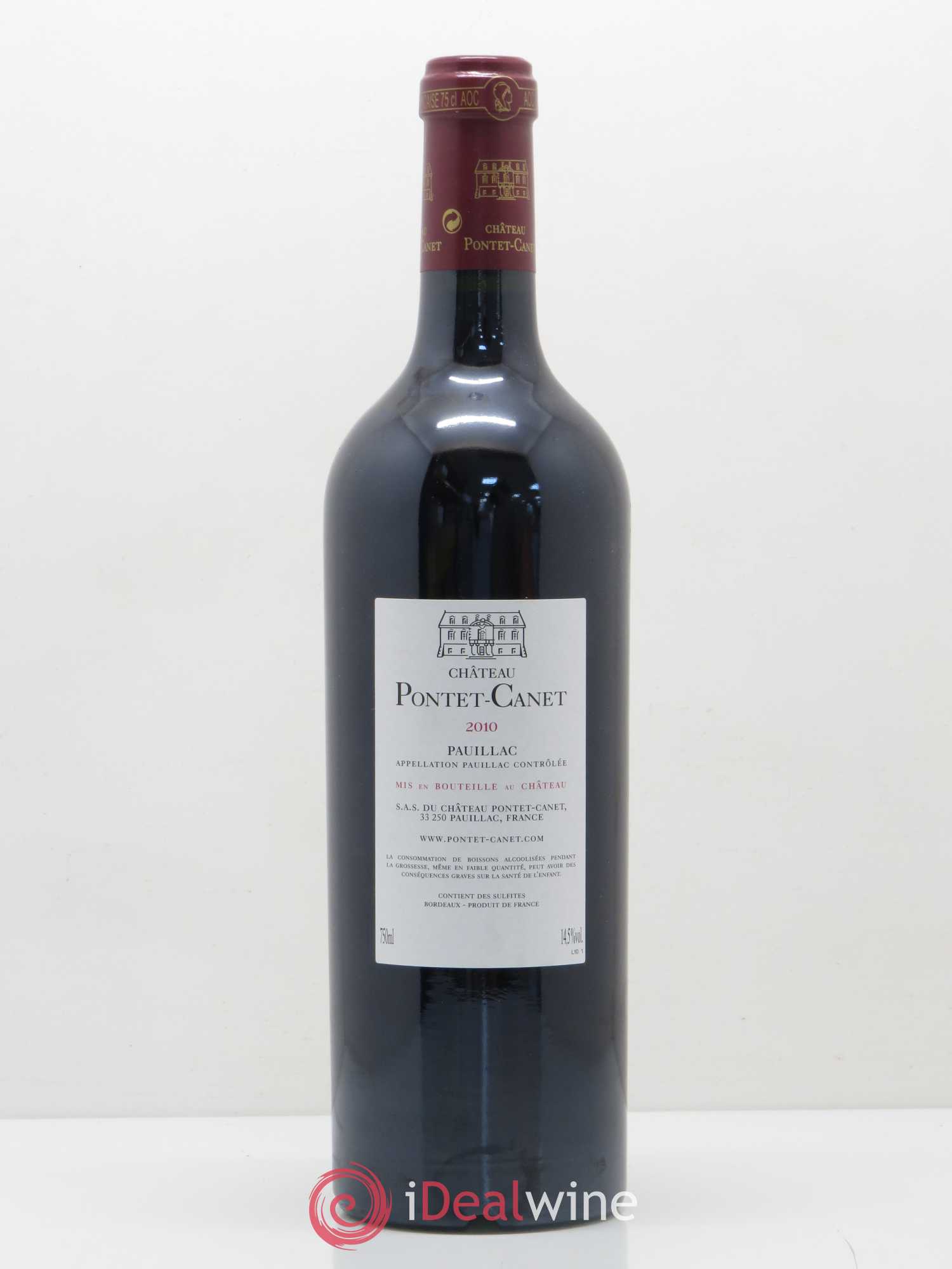 Château Pontet Canet 5ème Grand Cru Classé 2010 - Lot de 1 bouteille - 1