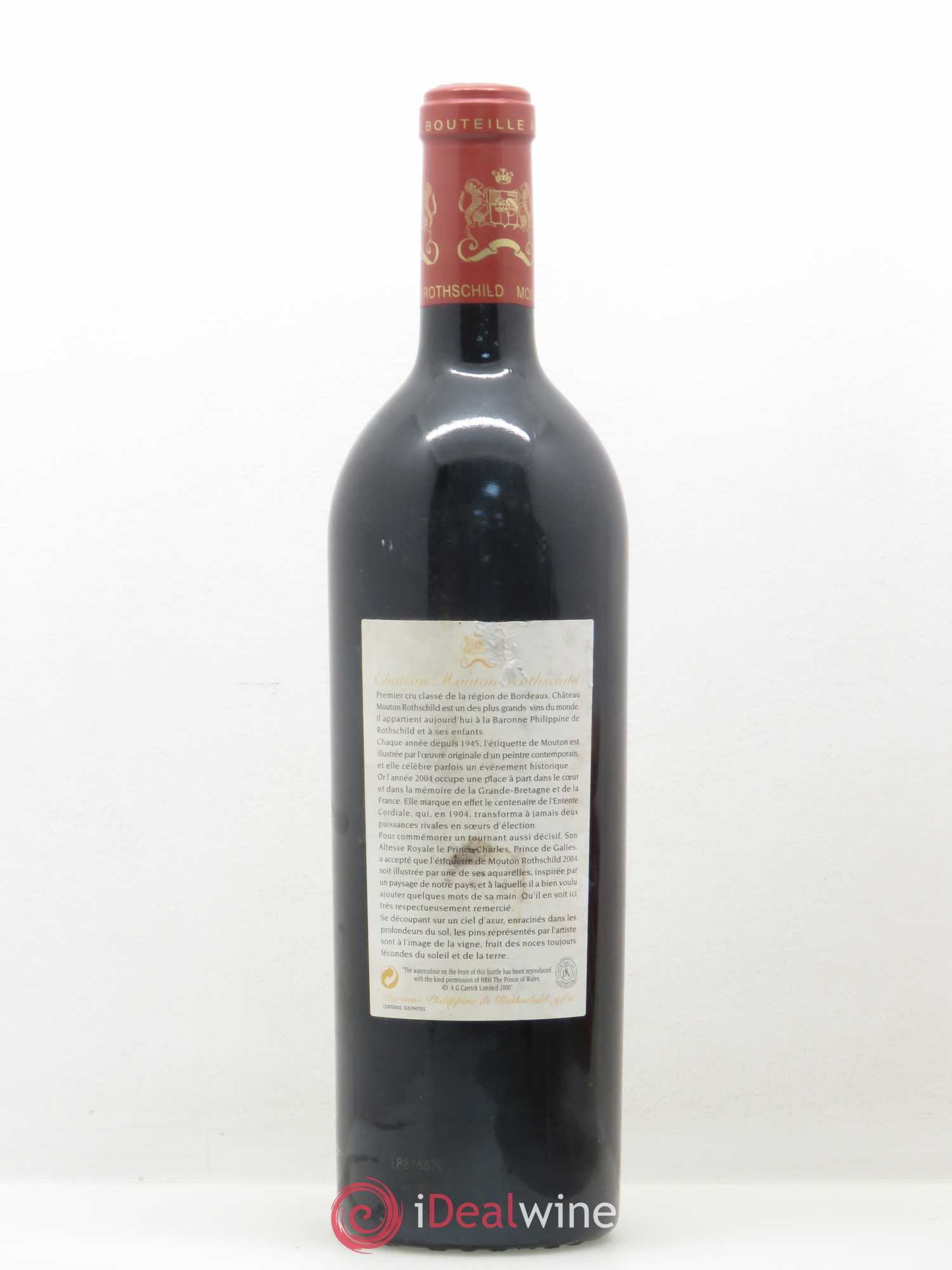 Château Mouton Rothschild 1er Grand Cru Classé 2004 - Lot de 1 bouteille - 1