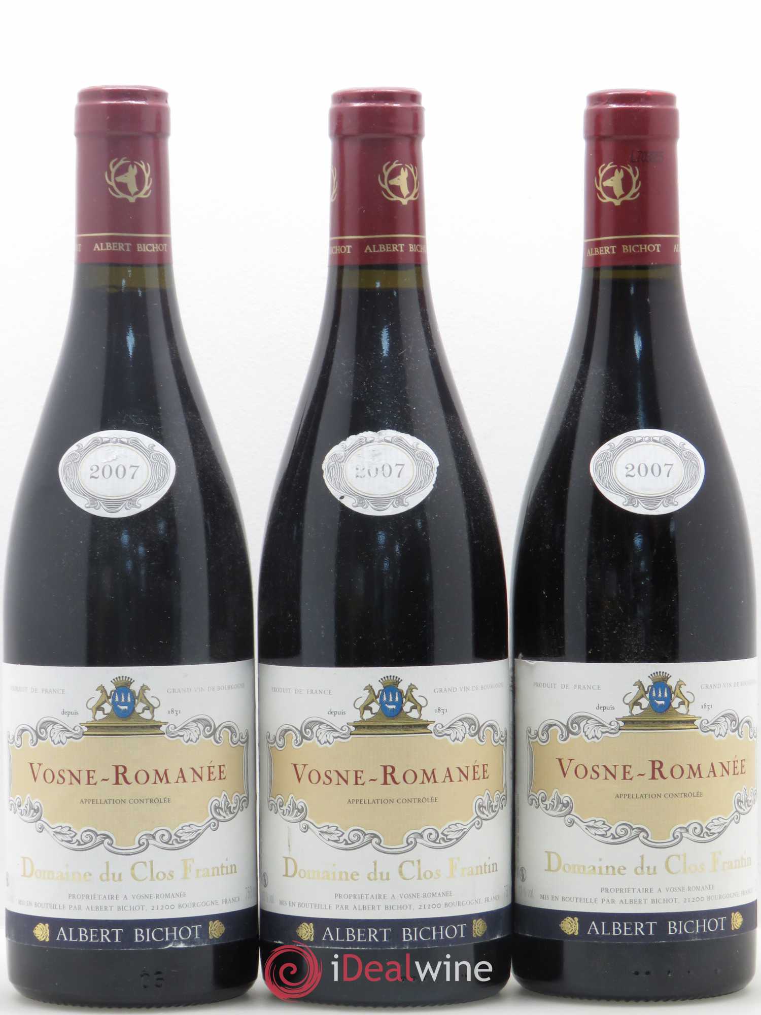 Vosne-Romanée Clos Frantin - Albert Bichot 2007 - Lot de 3 bouteilles - 0