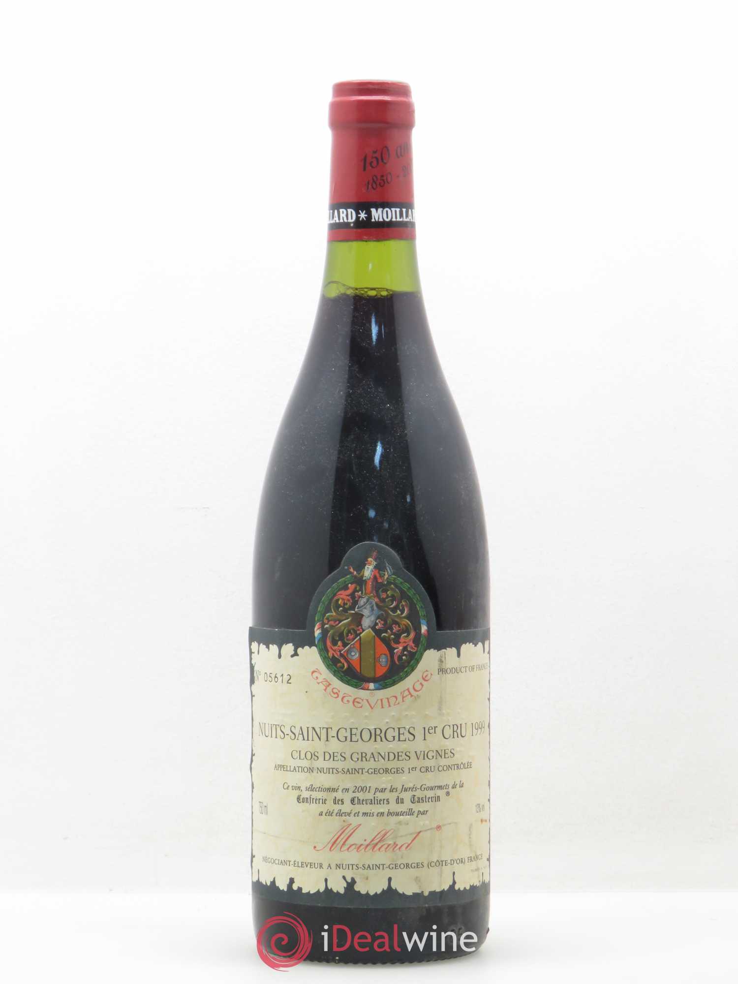 Nuits-Saint-Georges 1er Cru Clos des Grandes Vignes - Moillard Tastevinage 1999 - Posten von 1 Flasche - 0
