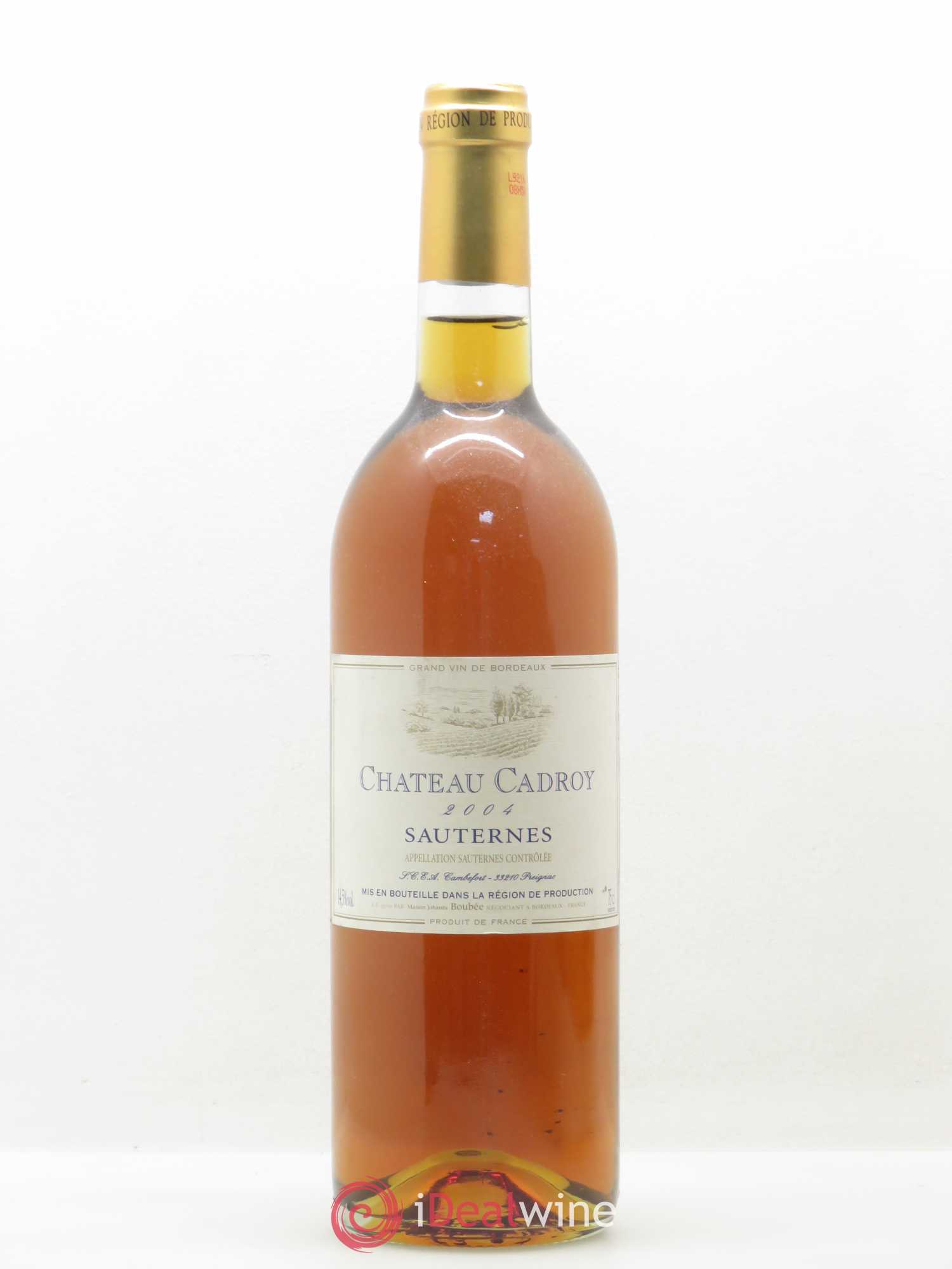 Sauternes Château Cadroy 2004 - Posten von 1 Flasche - 0