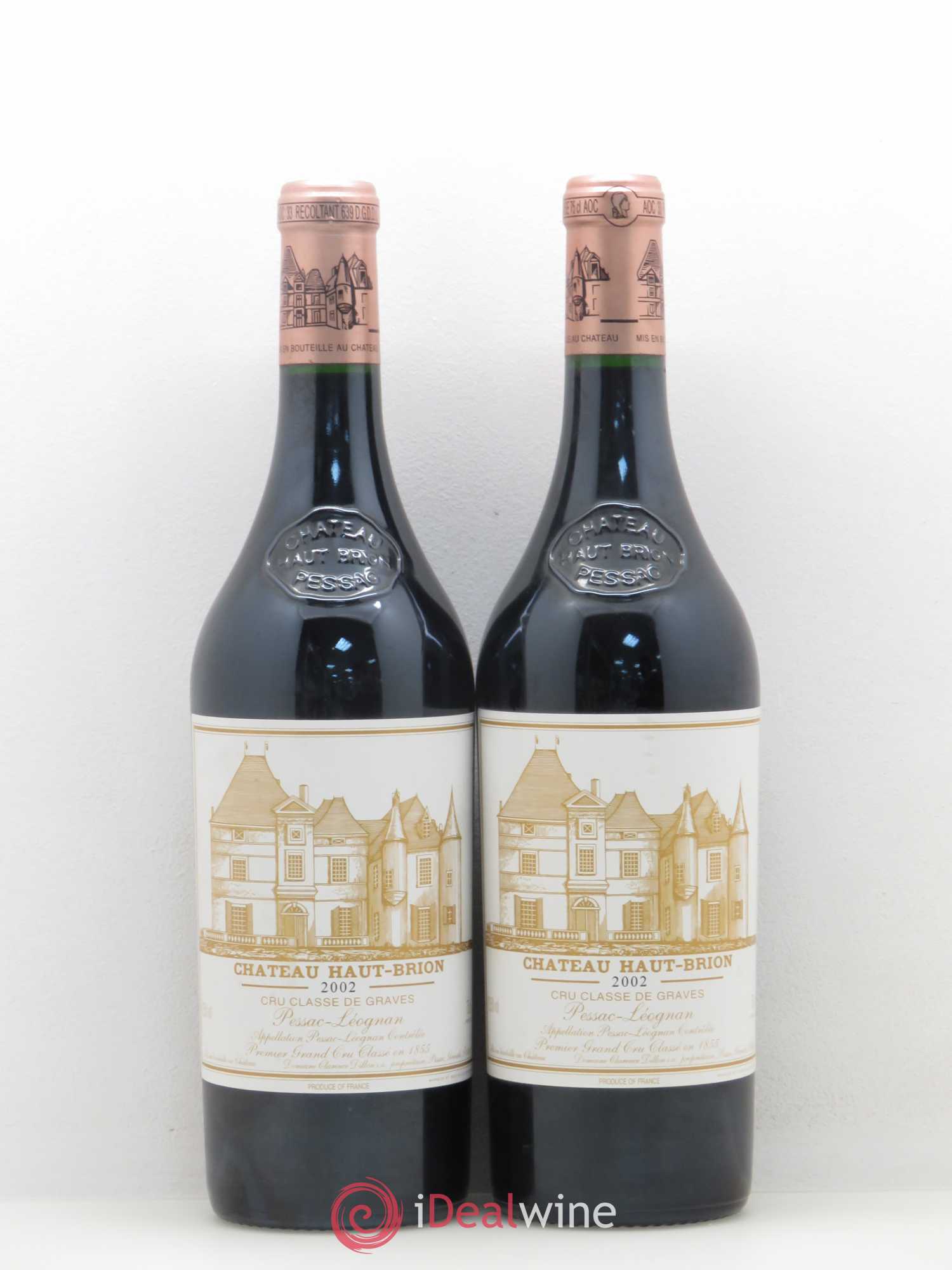 Château Haut Brion 1er Grand Cru Classé 2002 - Lot de 2 bouteilles - 0
