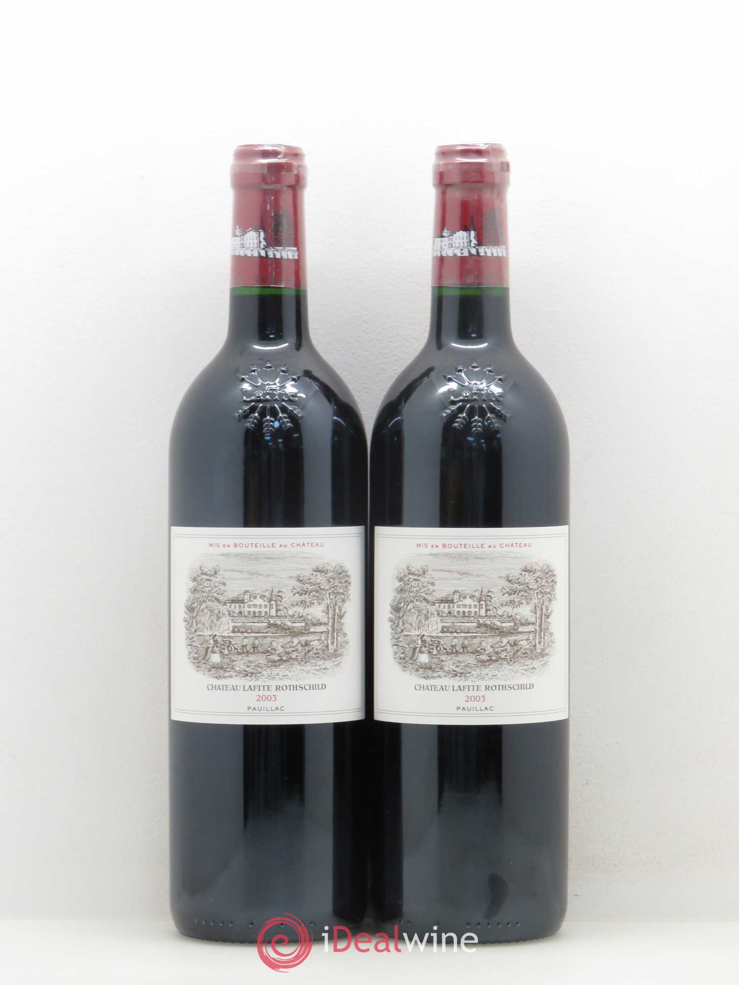Château Lafite Rothschild 1er Grand Cru Classé 2003 - Lot de 2 bouteilles - 0